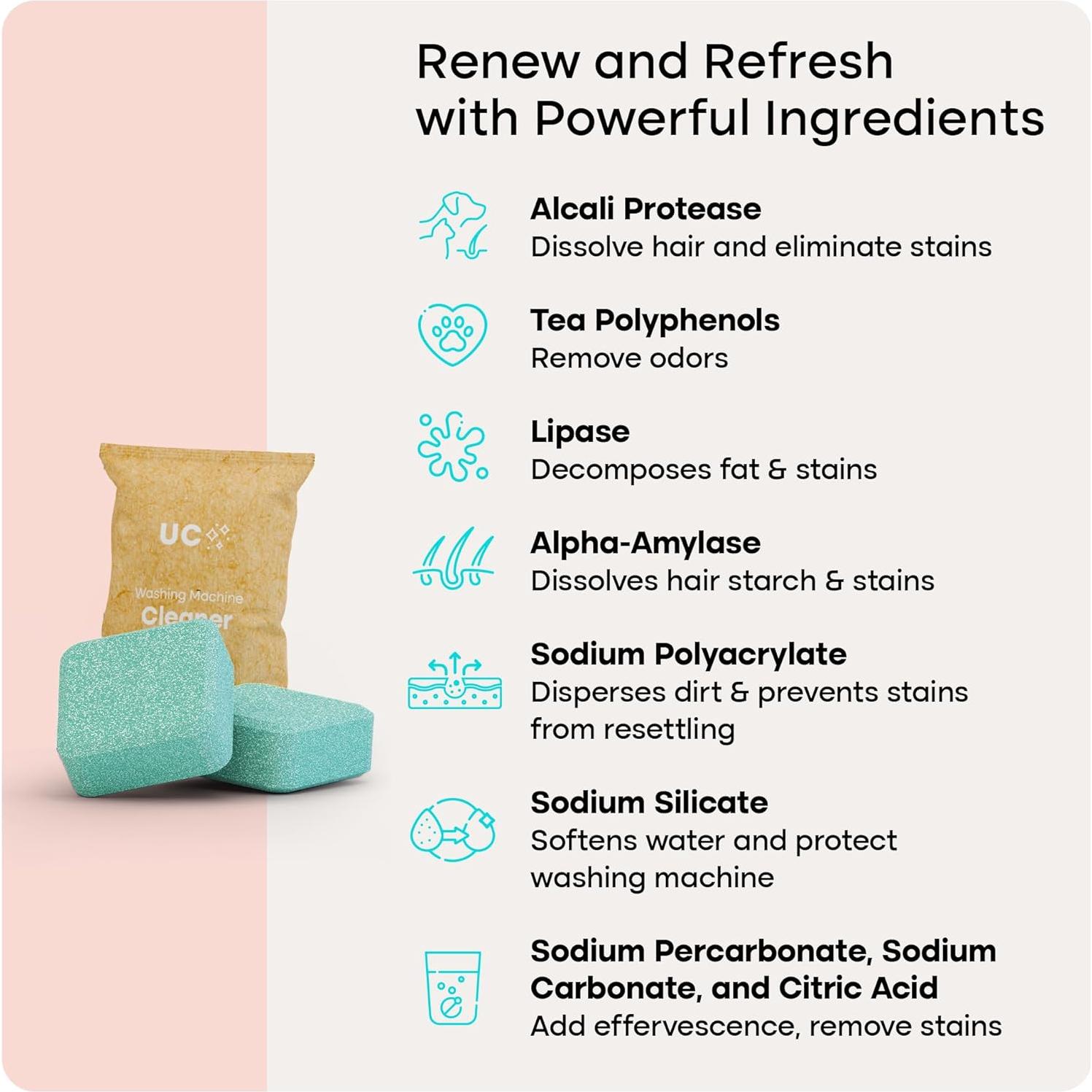 Tabletas Limpiadoras de Lavadora Uproot Clean - 24 Unidades