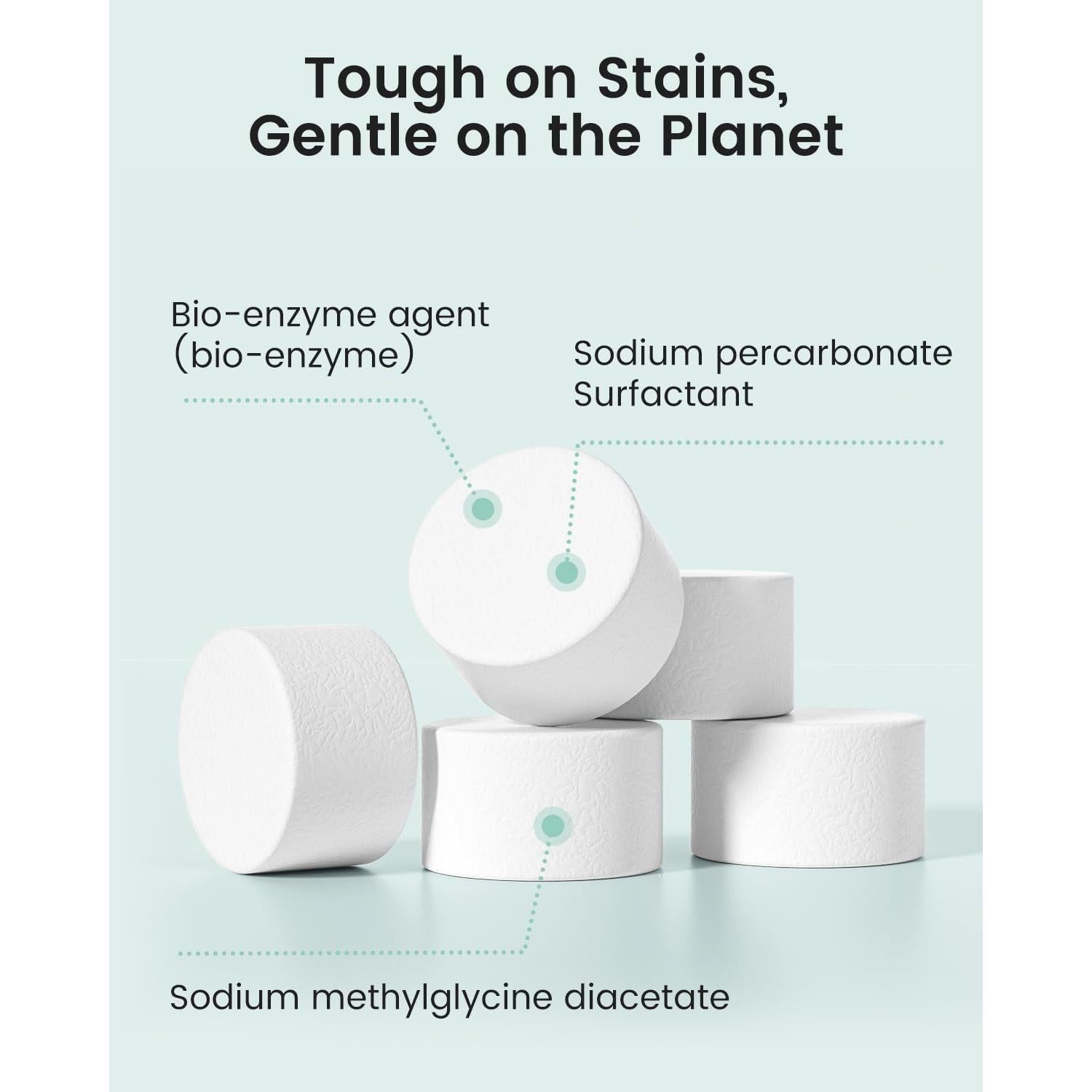 Tabletas de Detergente GROWNSY 130 PCS para Biberones