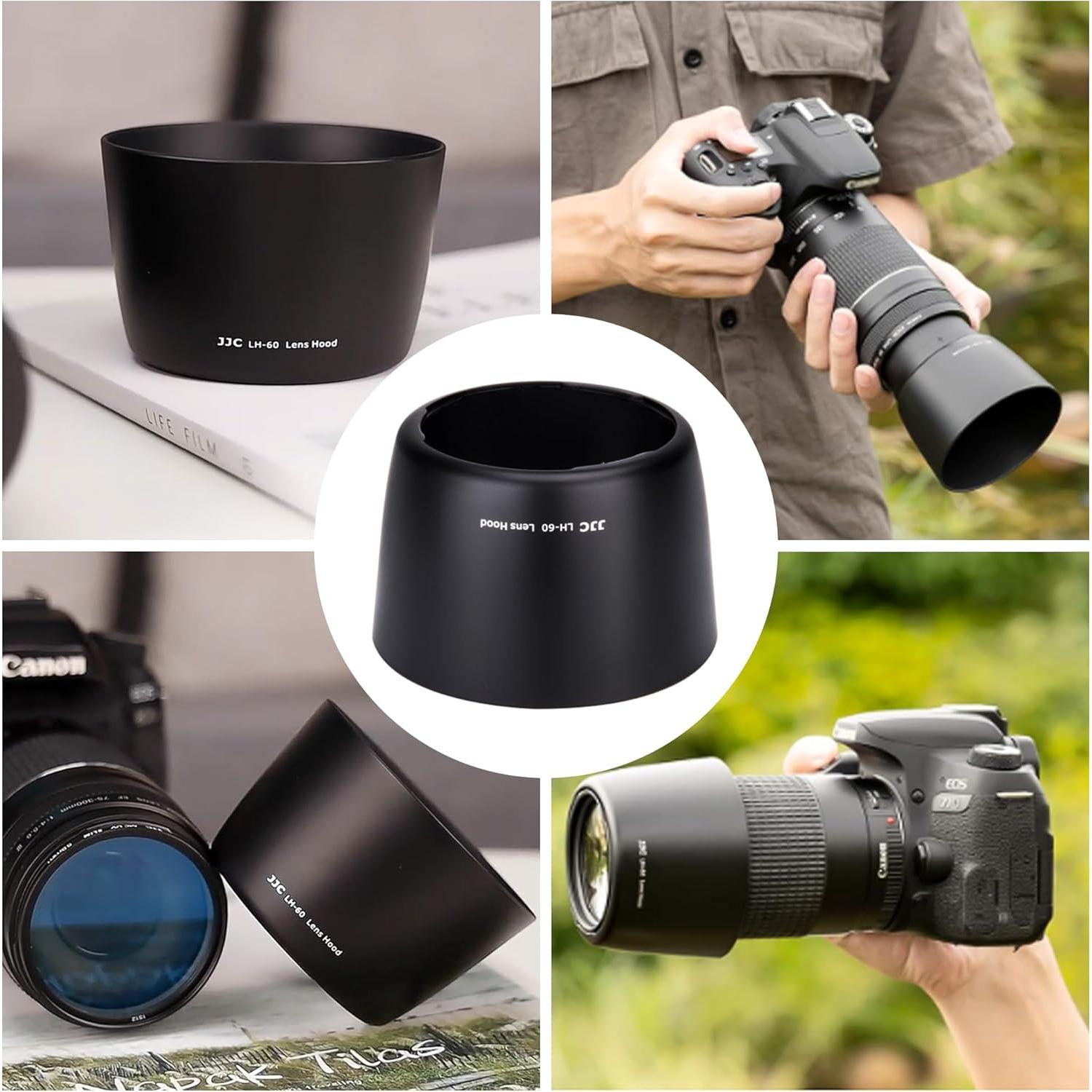 Protector de Sombreado de Lente Reversible Jinjiacheng ET-60 para Canon