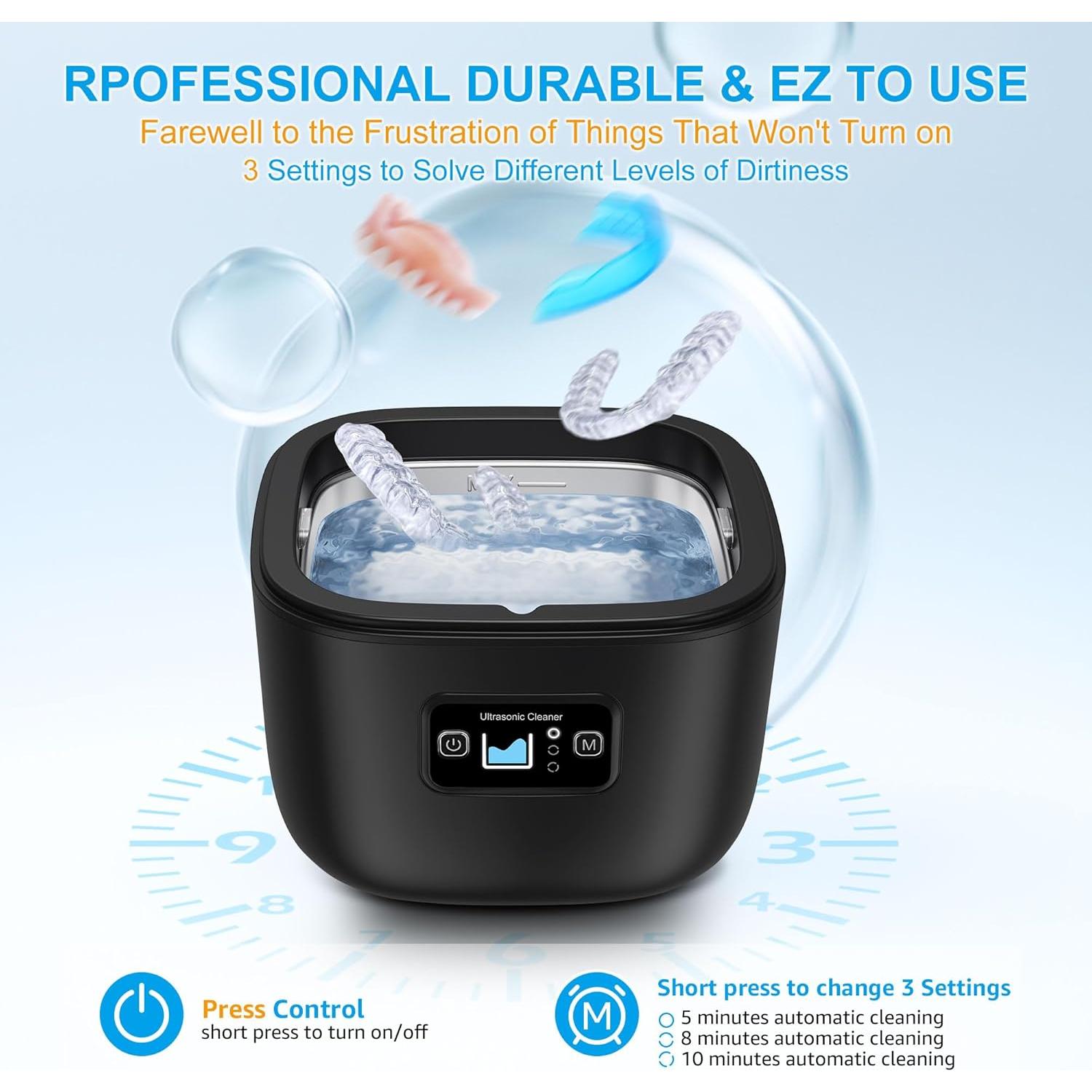 Limpiador Ultrasónico de Retenedores LukToMao 255ml 43kHz