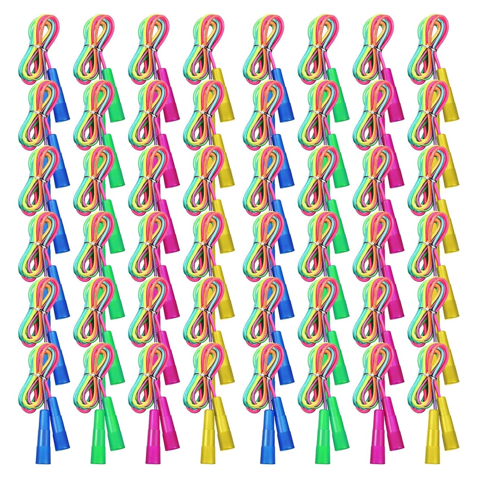 Conjunto de 100 Cuerdas de Saltar Arcoíris Leyndo 2.18m
