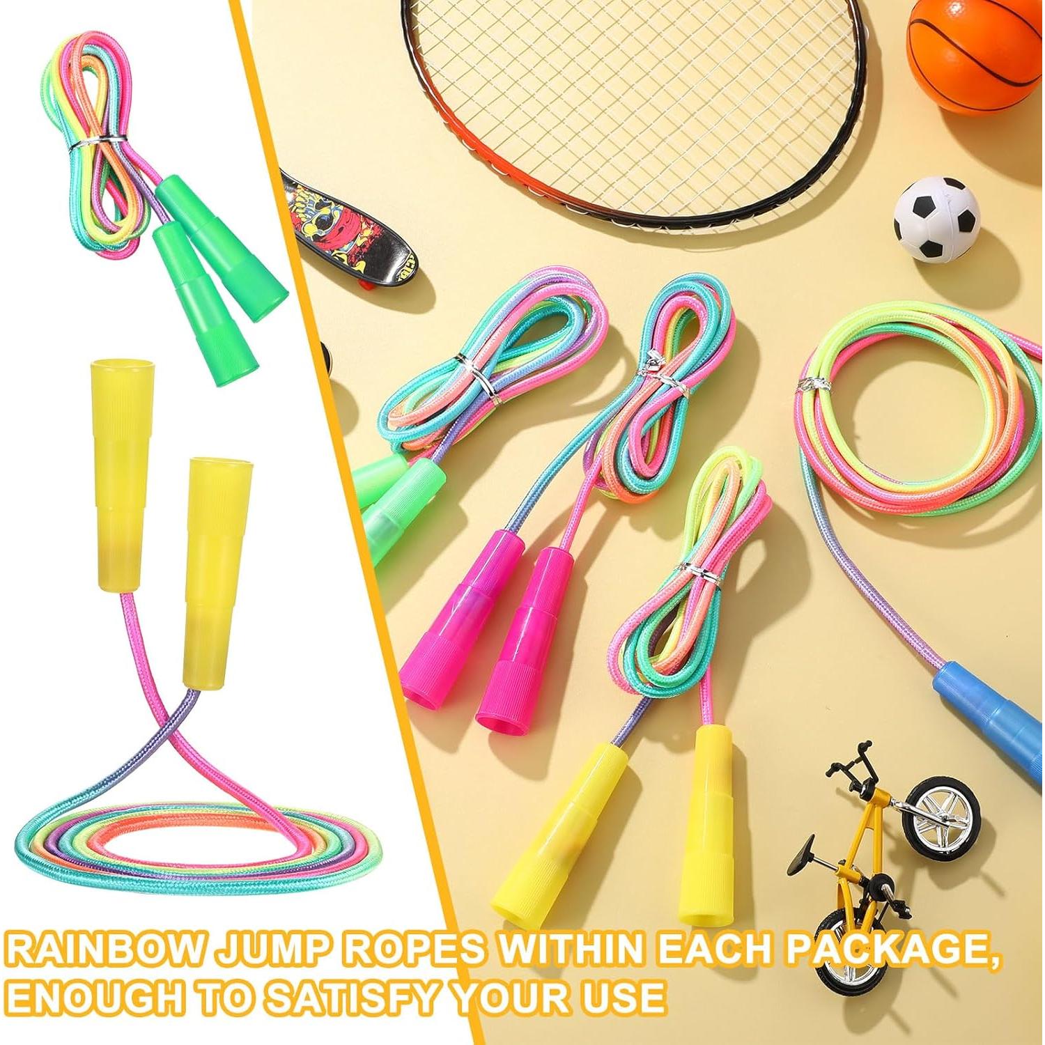 Conjunto de 100 Cuerdas de Saltar Arcoíris Leyndo 2.18m