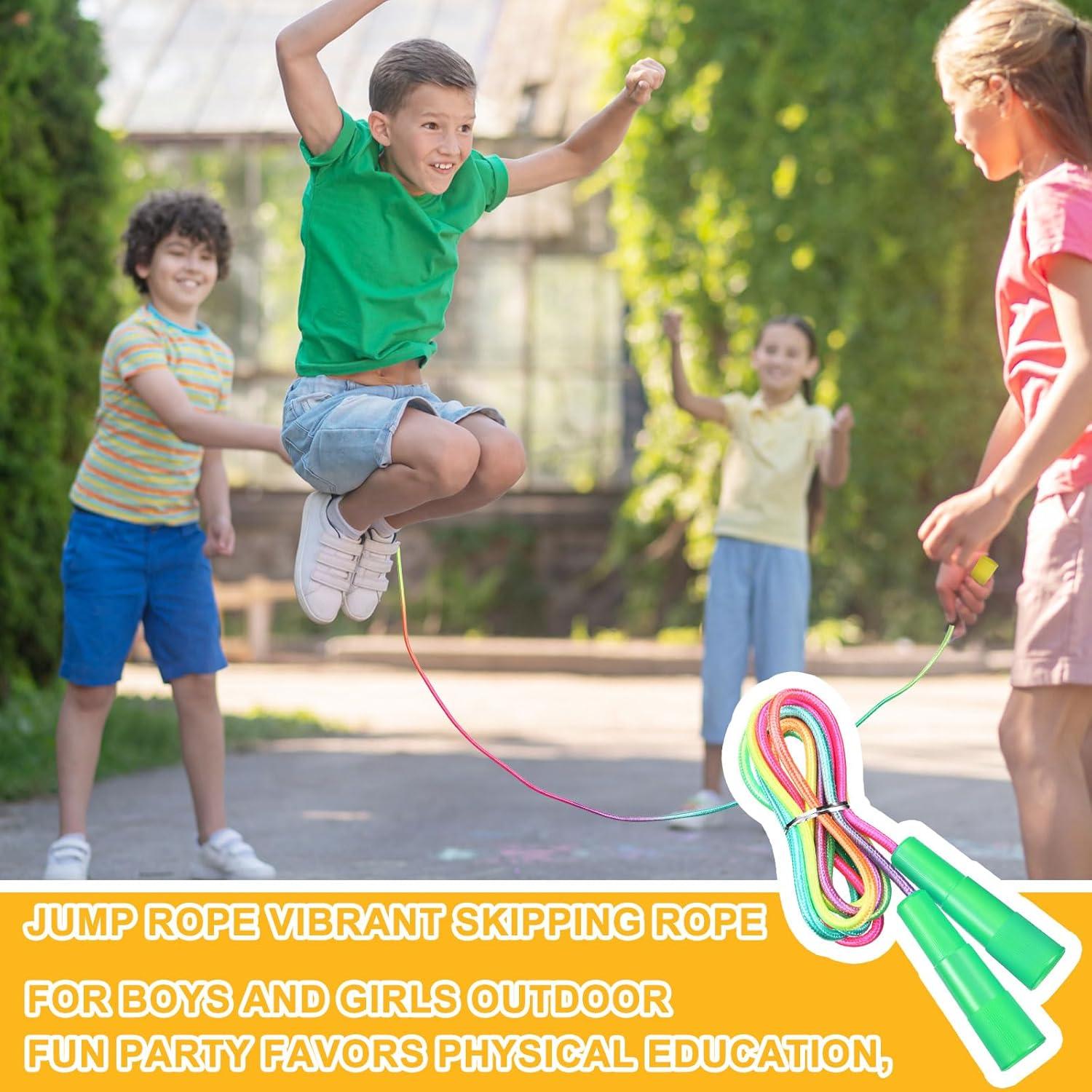 Conjunto de 100 Cuerdas de Saltar Arcoíris Leyndo 2.18m