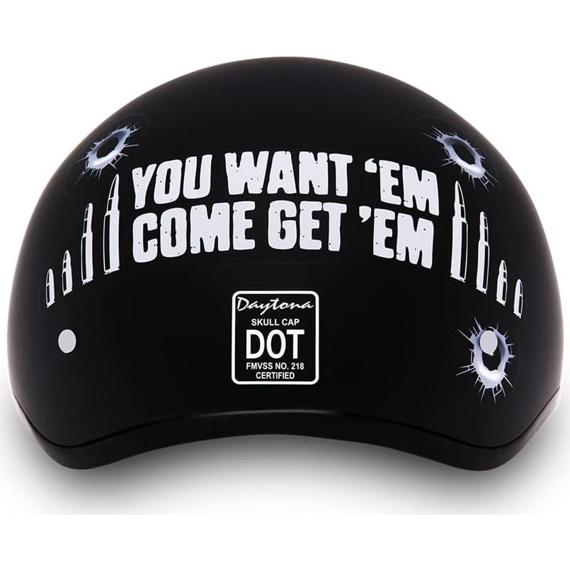 Casco de Moto Daytona Helmets Skull Cap Gráficos - Negro