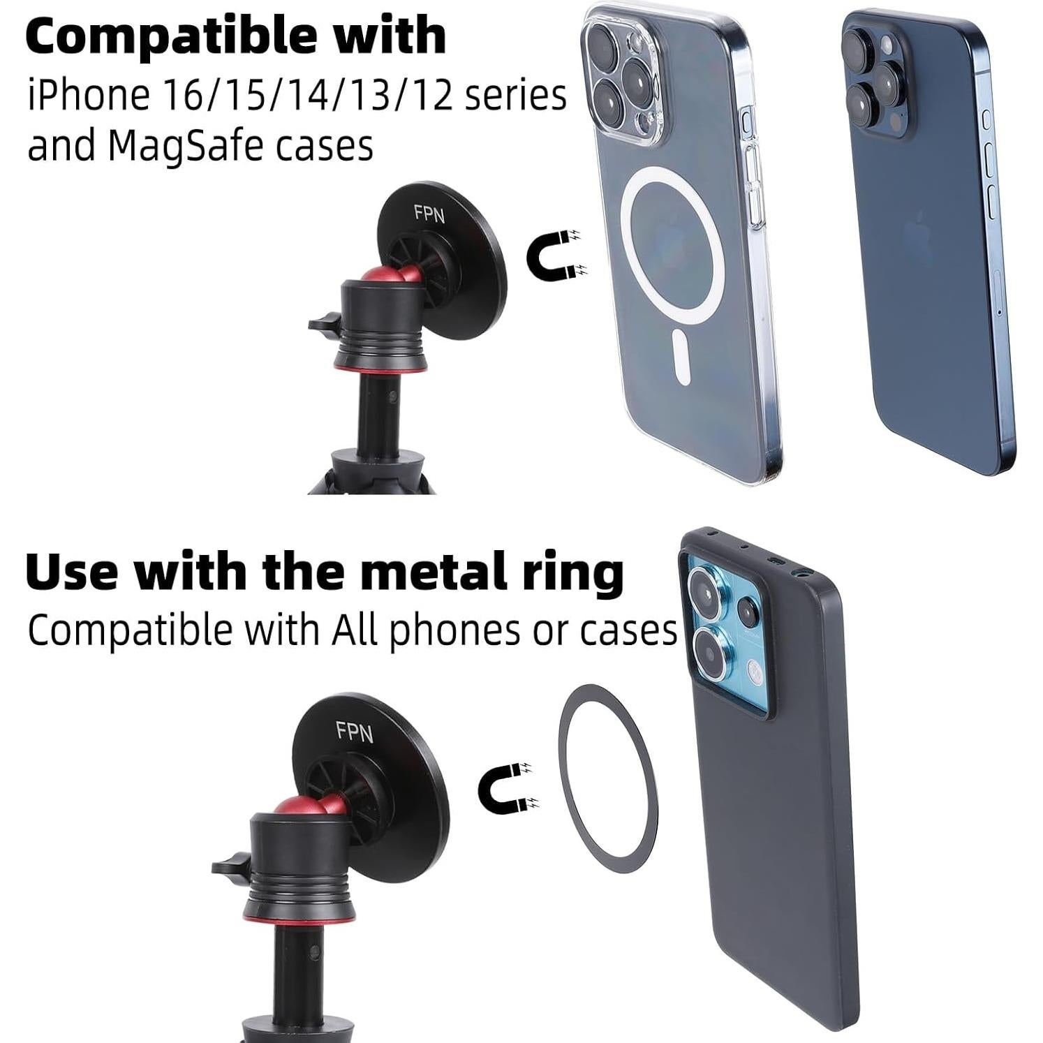 Adaptador Magnético de Aluminio FPN para iPhone 15/14/13/12