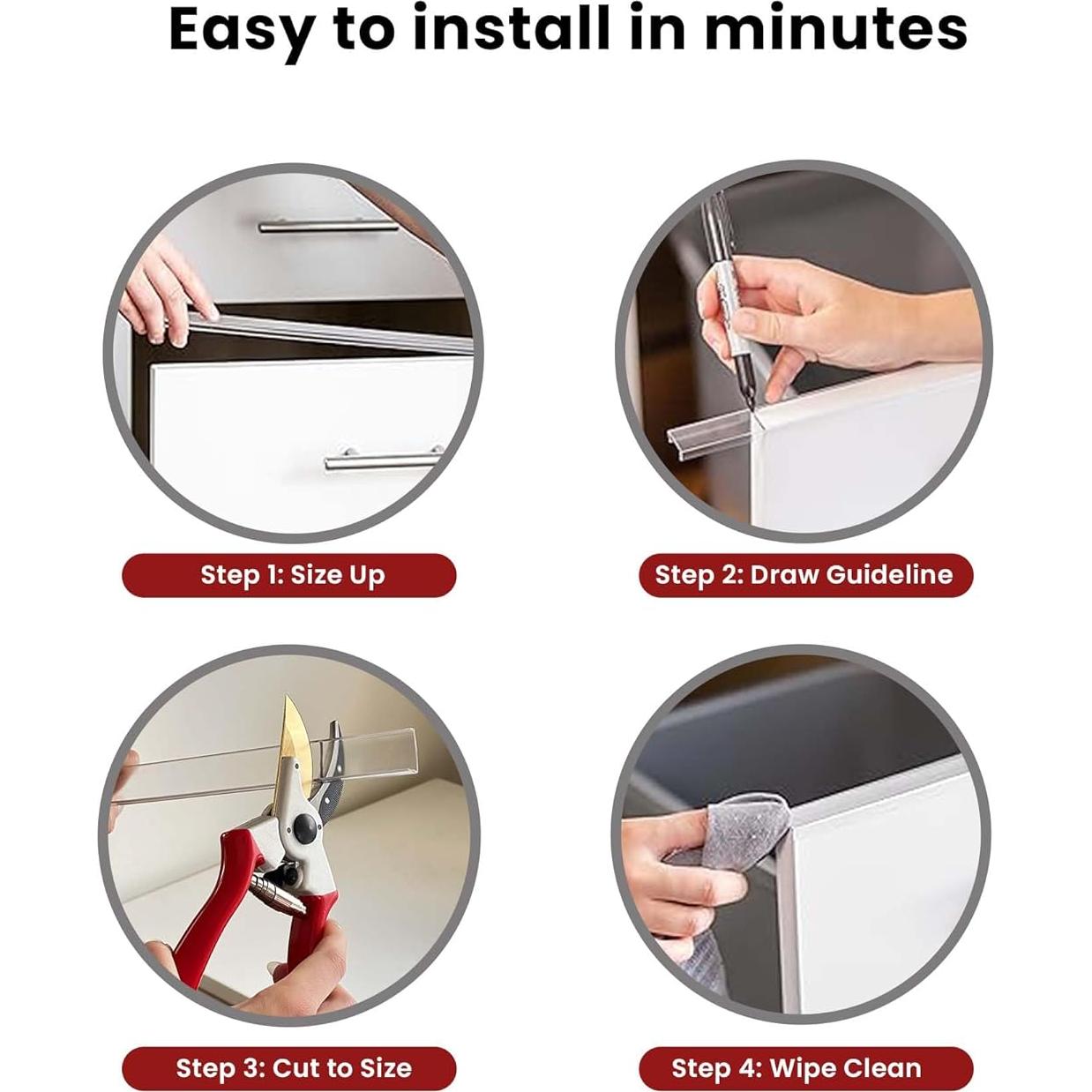 Protector de Bisel Cabinet Hero Slimline 45.72 cm Negro - 4 Piezas