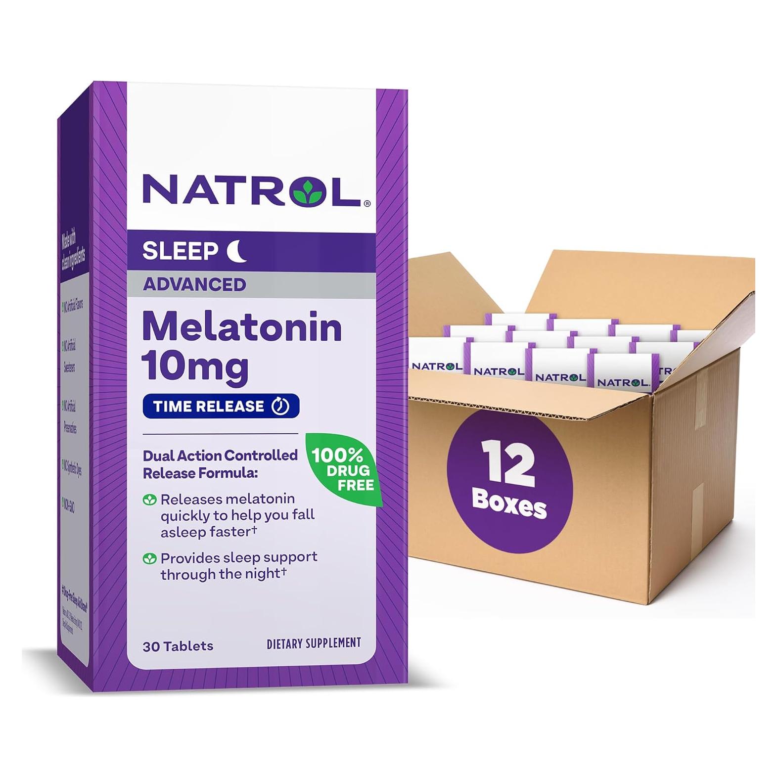 Natrol Melatonina Avanzada 10mg 30 Tabletas Liberación Prolongada