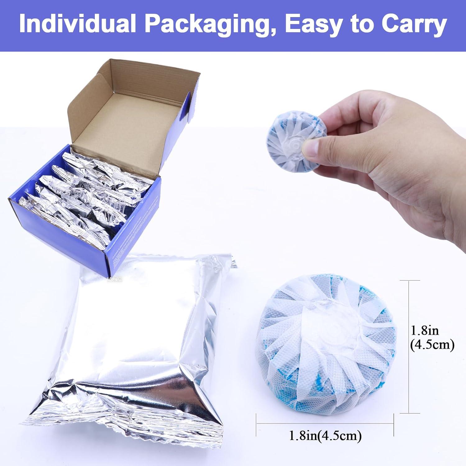 Tabletas de Limpieza de Inodoro HI FINE CARE - 12 Piezas Azul