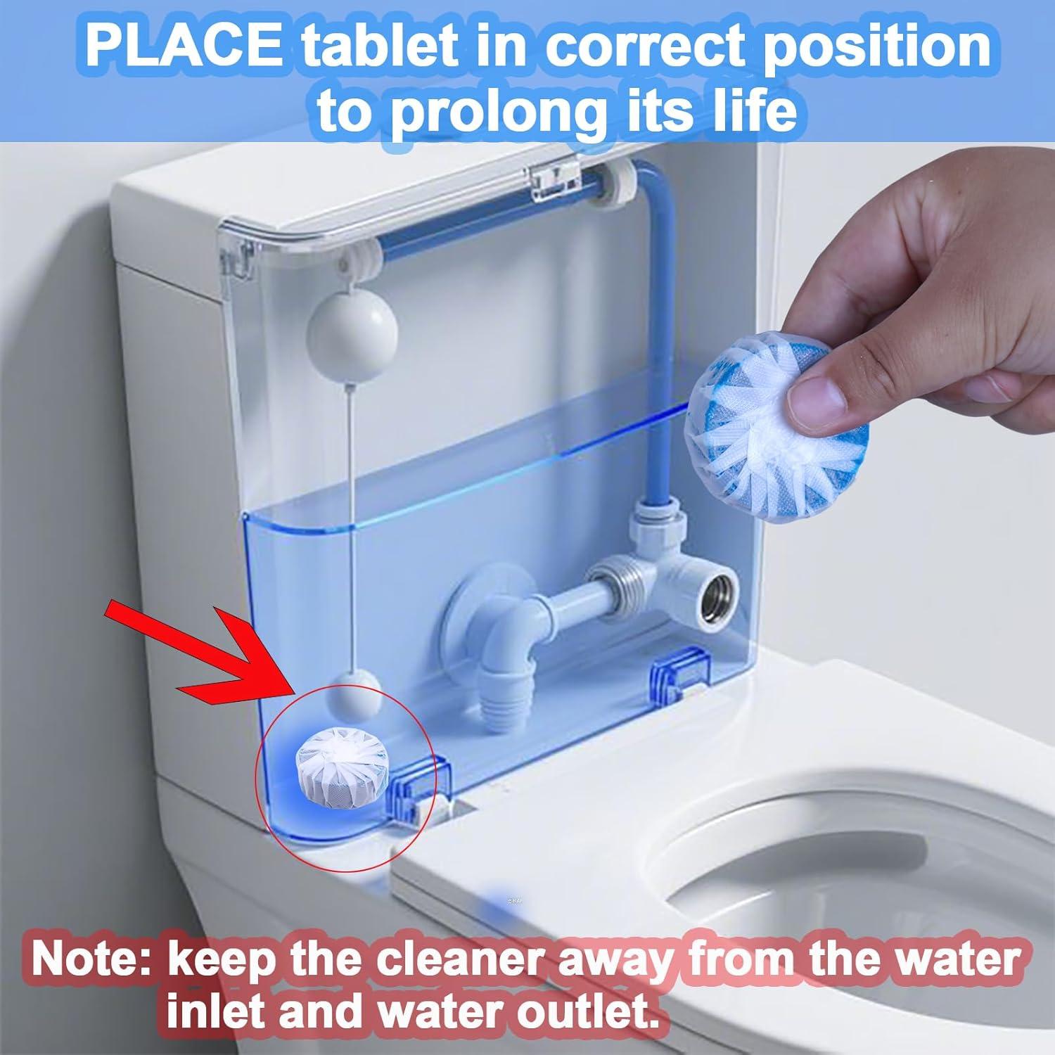 Tabletas de Limpieza de Inodoro HI FINE CARE - 12 Piezas Azul