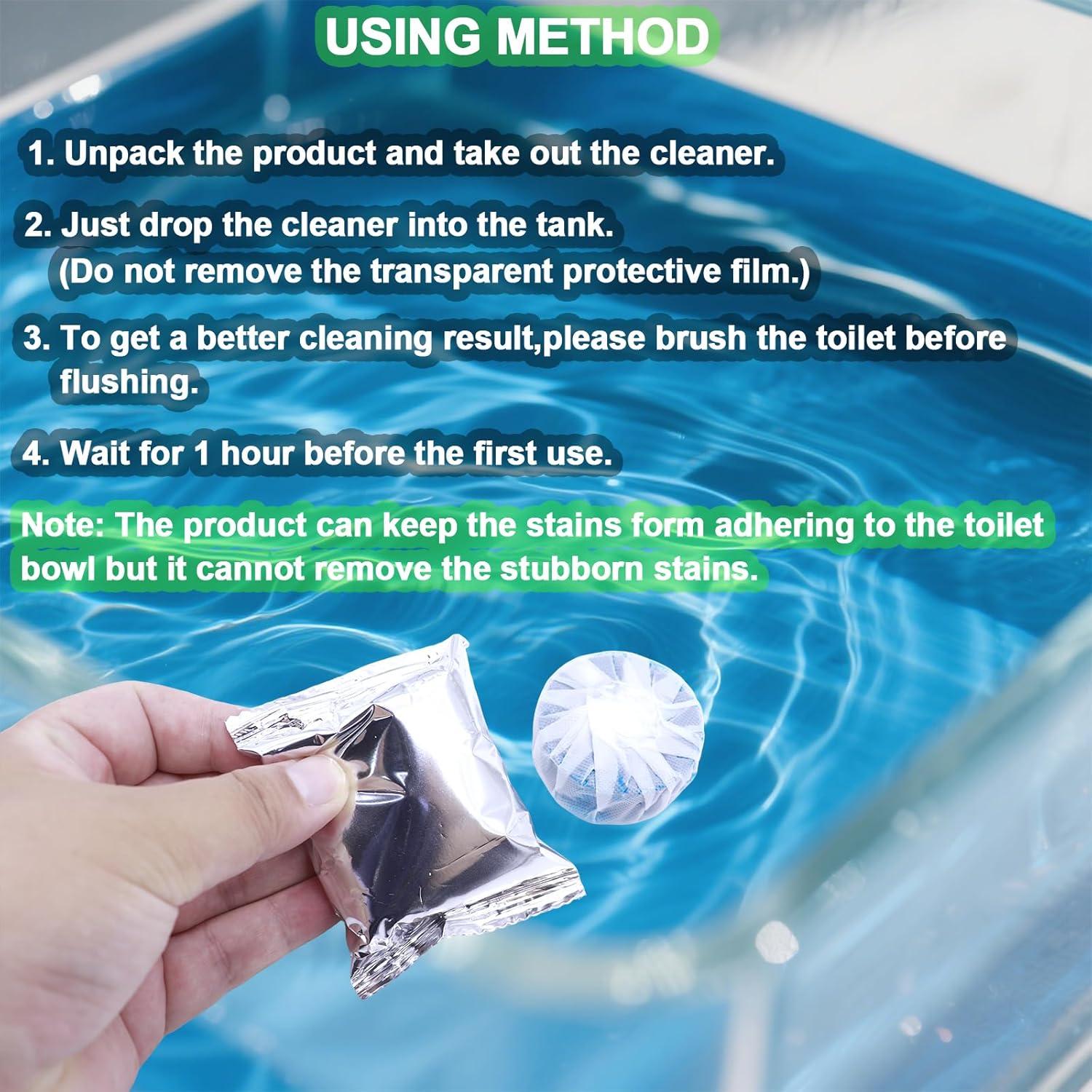 Tabletas de Limpieza de Inodoro HI FINE CARE - 12 Piezas Azul