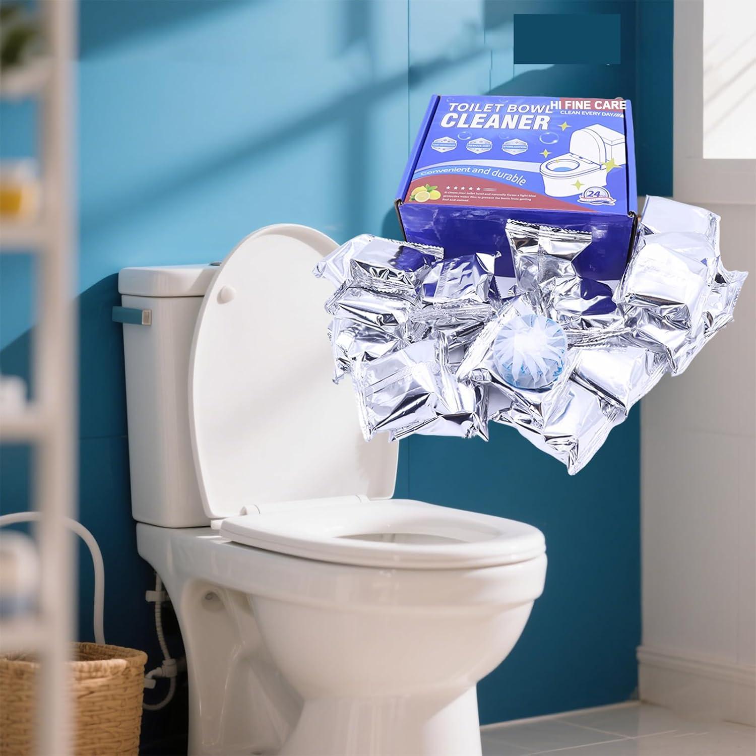 Tabletas de Limpieza de Inodoro HI FINE CARE - 12 Piezas Azul