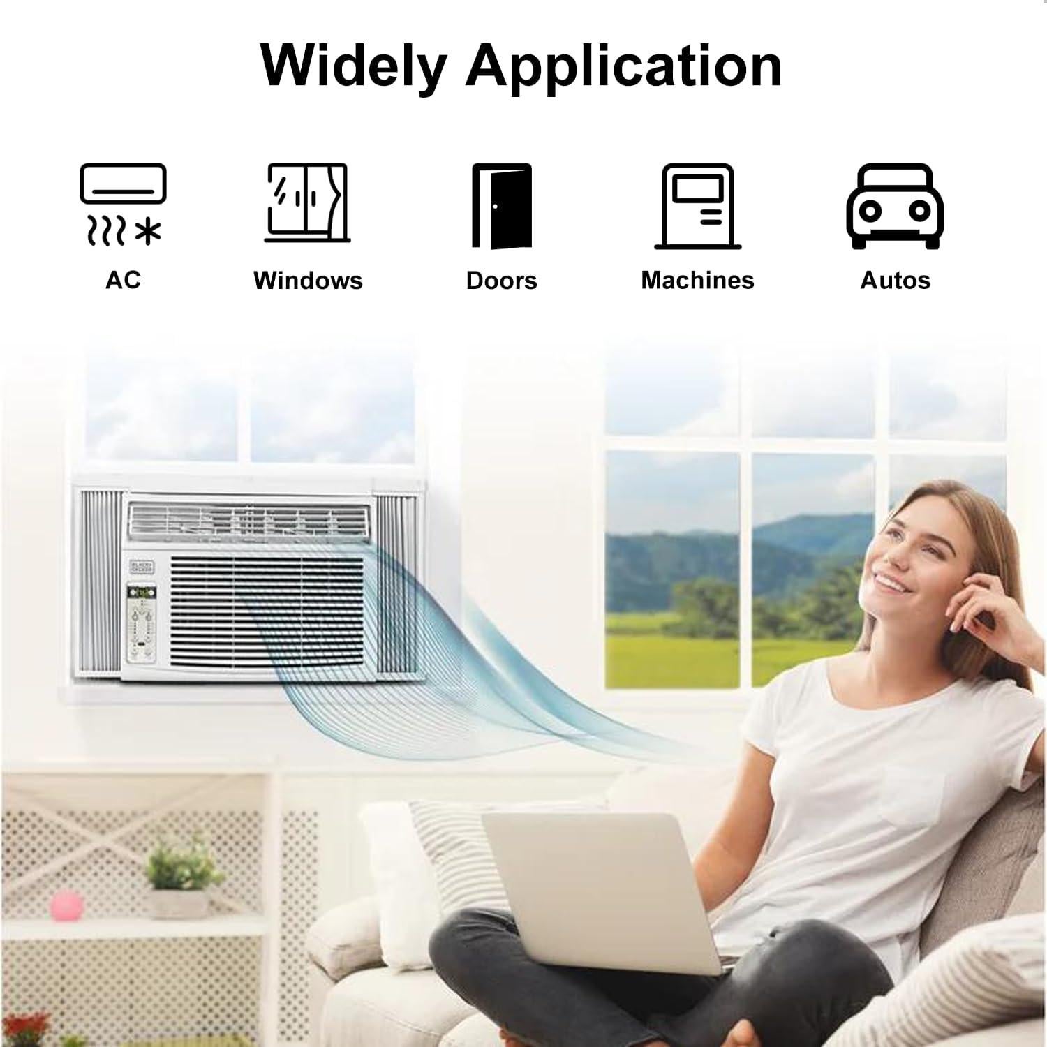 Tira de Sellado de Espuma NBR Topiverse 1x1" x 1.98m Aislante