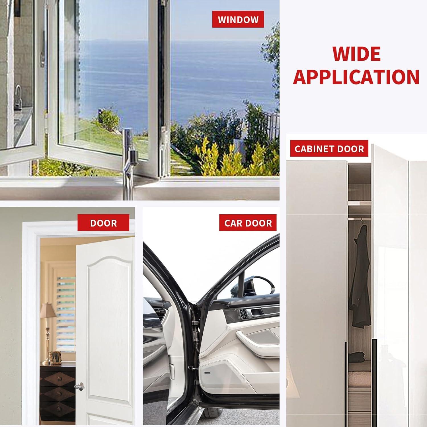 Tira de Sellado de Goma BISOTHAI 40 Pies Aislamiento Acústico Blanco