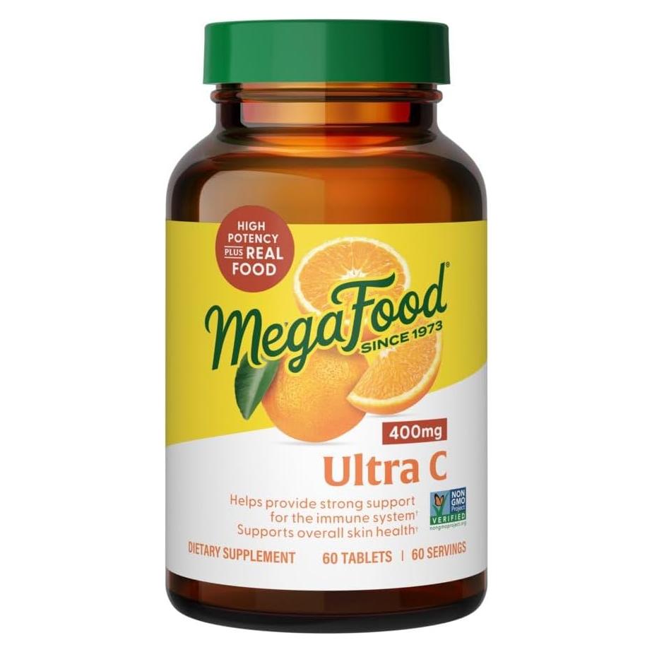 MegaFood Ultra C 400 mg - Suplemento Vegano Inmunológico 60 Tabletas