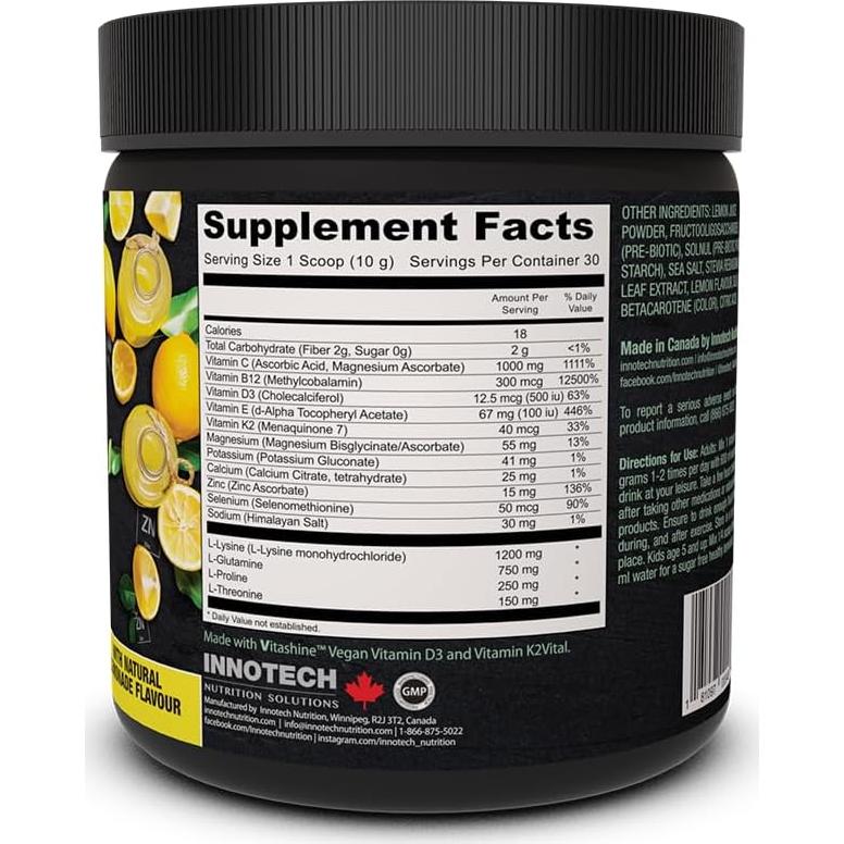 Esenciales Inmunes Innotech 300g Limón - Suplemento Inmunológico