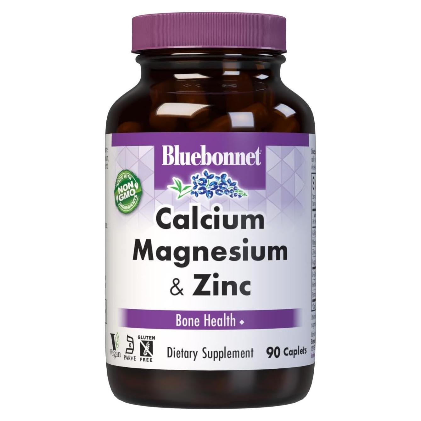 Tabletas de Calcio Magnesio Zinc BlueBonnet 90 Tabletas
