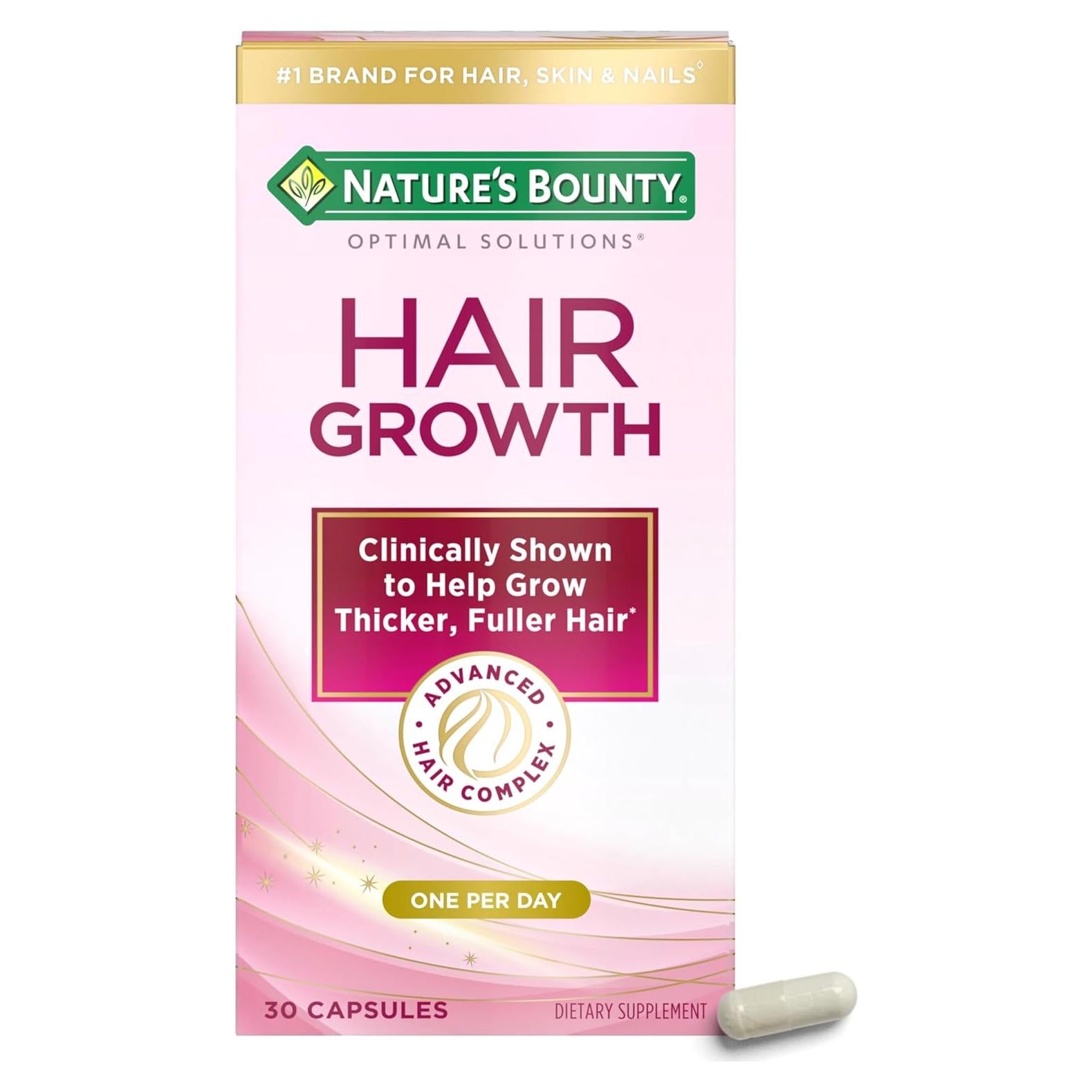 Suplemento Crecimiento Capilar Nature's Bounty 30 Cápsulas