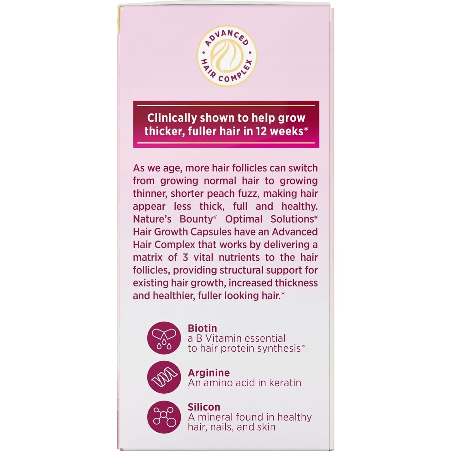 Suplemento Crecimiento Capilar Nature's Bounty 30 Cápsulas