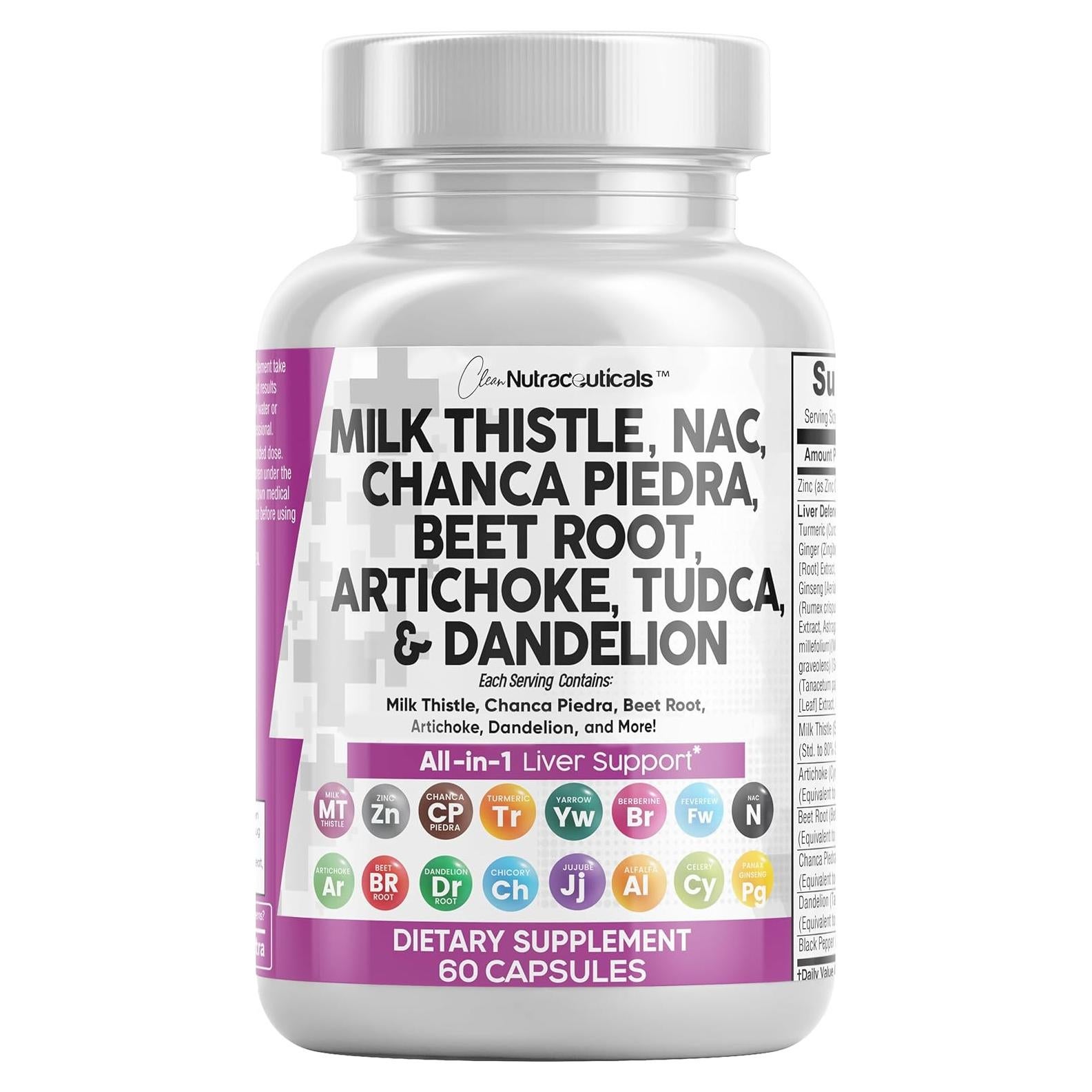 Suplemento Hepático Clean Nutraceuticals 60 Cápsulas 28 en 1