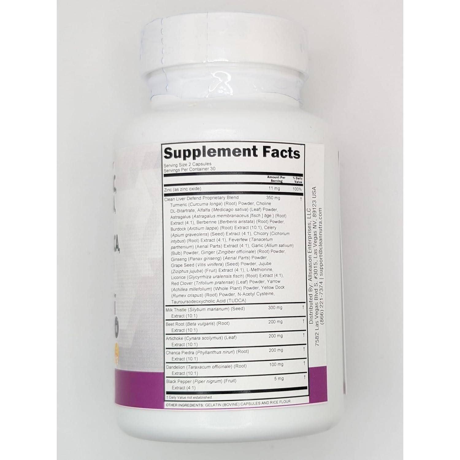 Suplemento Hepático Clean Nutraceuticals 60 Cápsulas 28 en 1