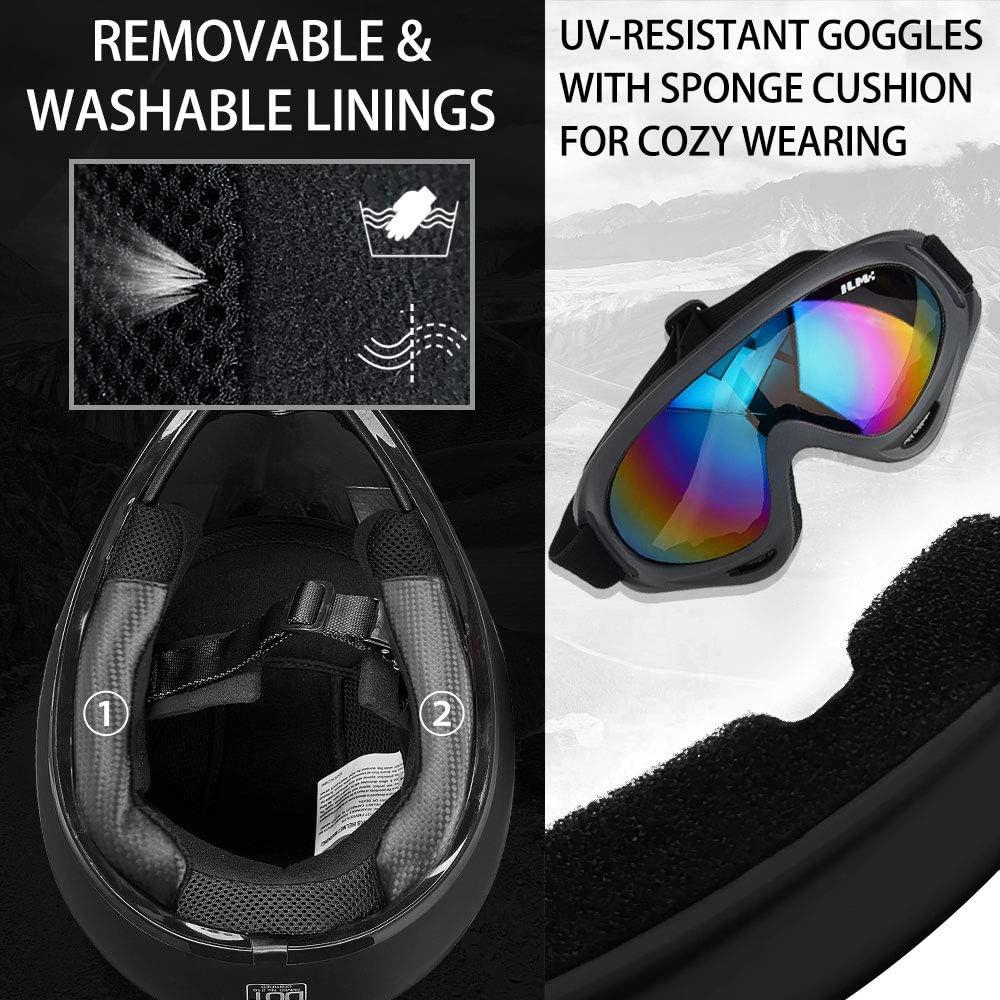 Casco de Motocross ILM para Niños con Gafas y Guantes