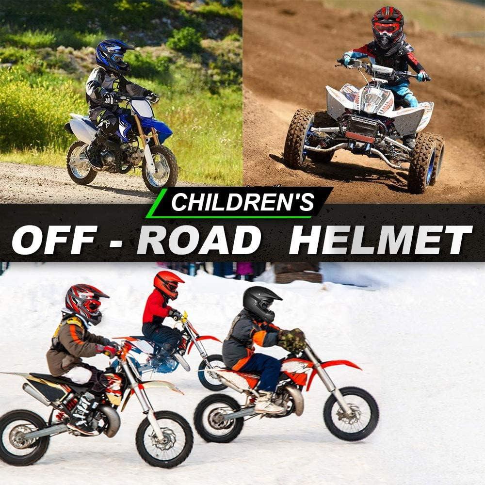 Casco de Motocross ILM B07 para Niños con Gafas y Guantes