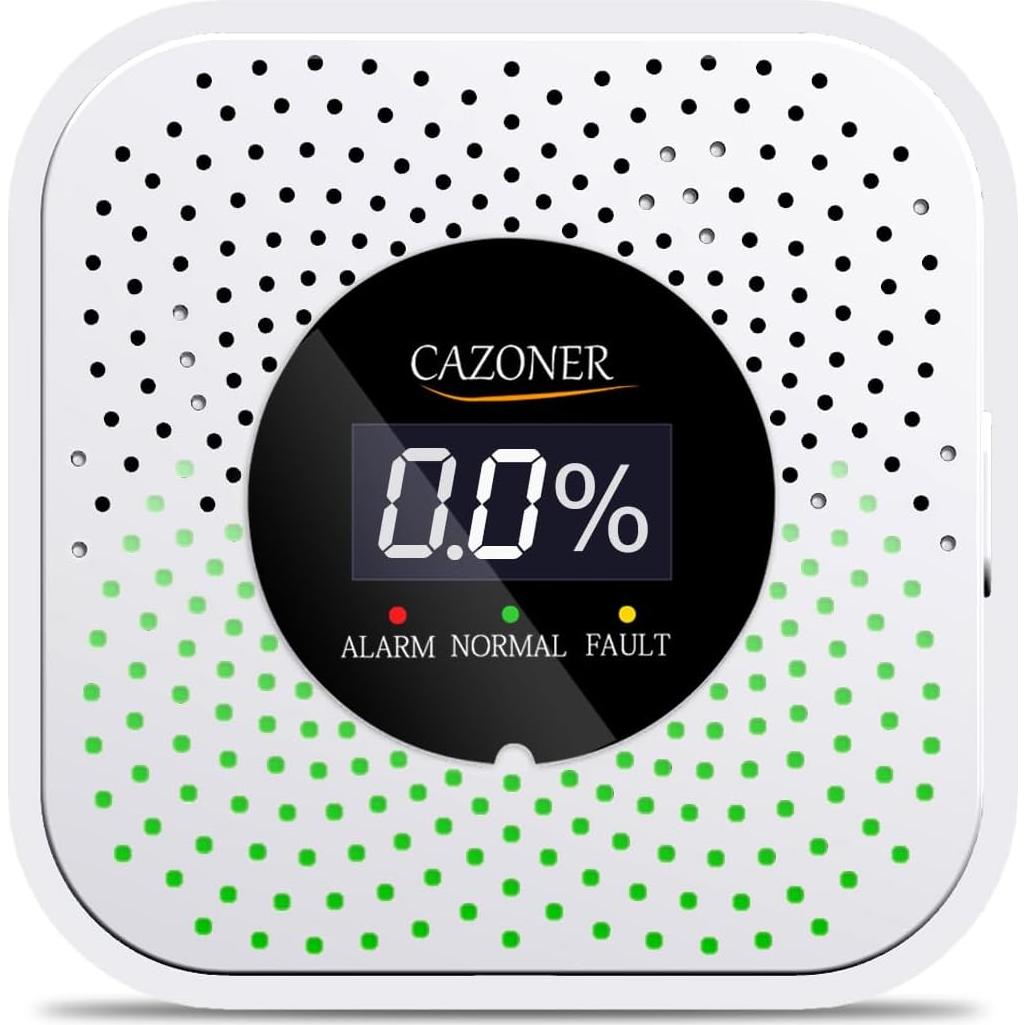 Detector de Gas CAZONER HD1002 USB Enchufable 10 Años Vida Útil