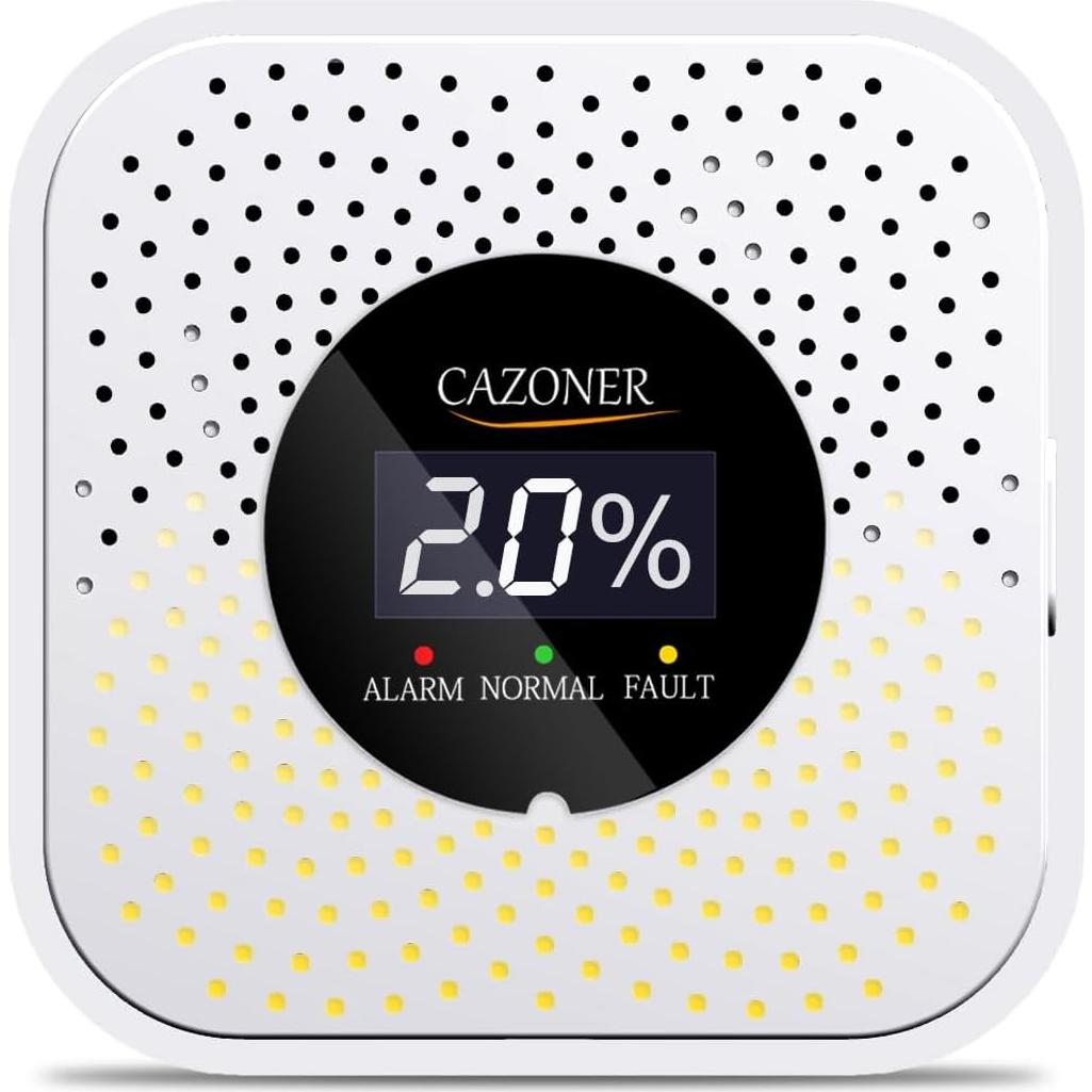 Detector de Gas CAZONER HD1002 USB Enchufable 10 Años Vida Útil