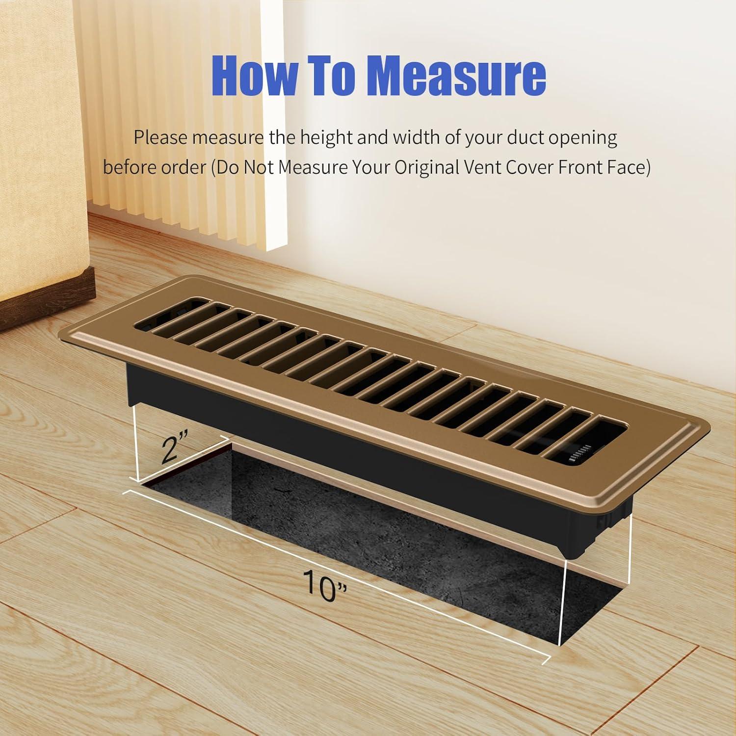 Rejilla de Piso 2x10 BYEWIRE - 2 Paquete Ajustable Marrón