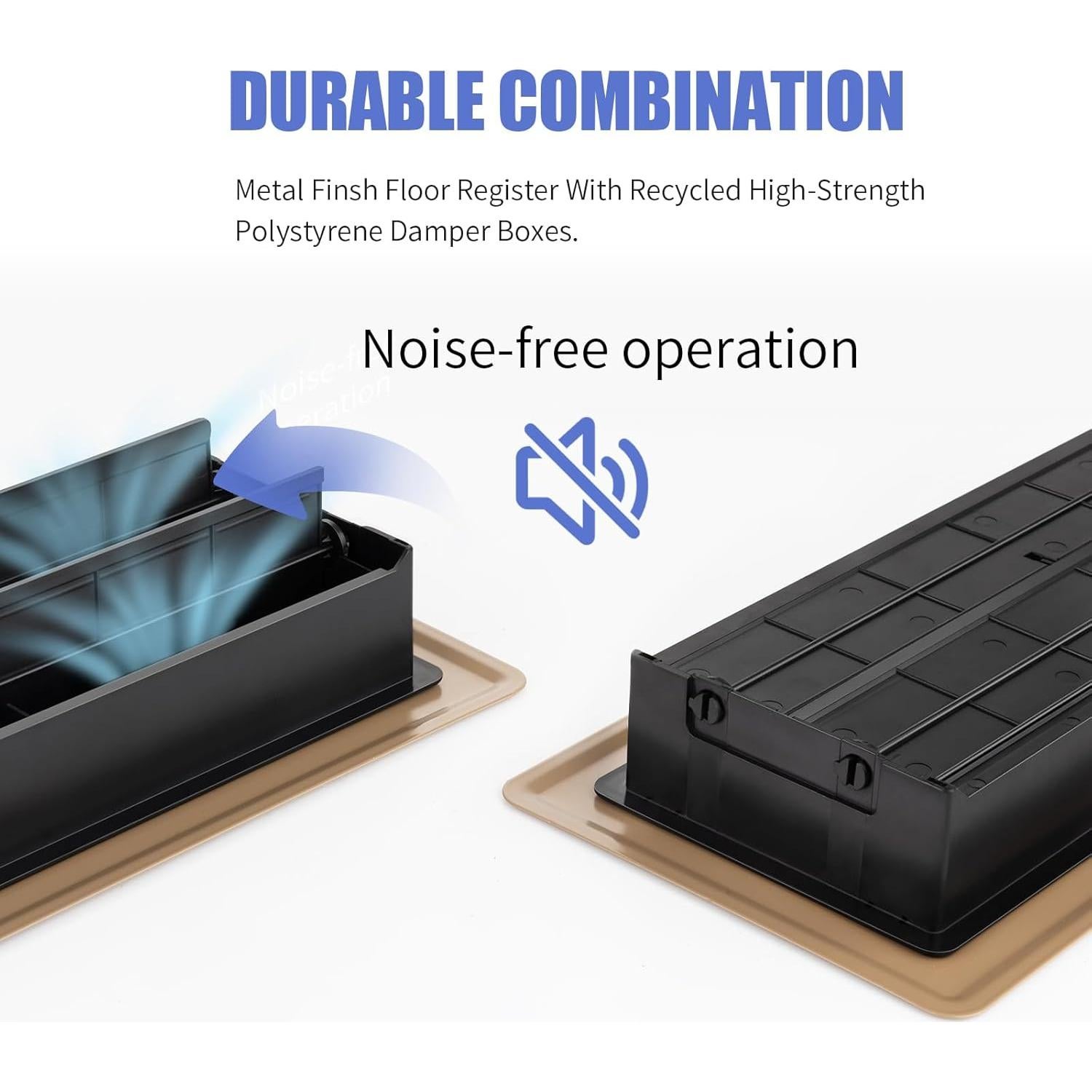 Rejilla de Piso 2x10 BYEWIRE - 2 Paquete Ajustable Marrón