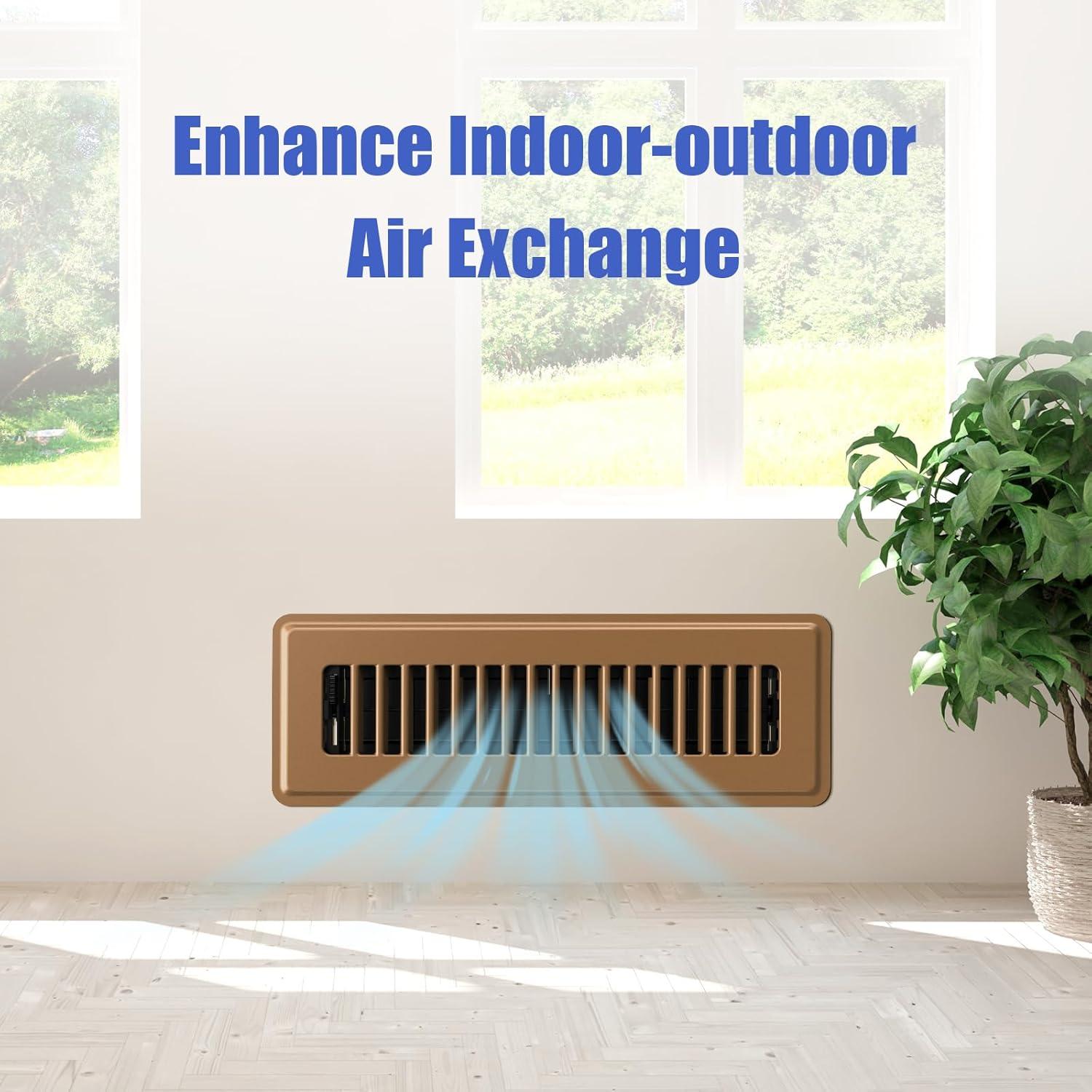 Rejilla de Piso 2x10 BYEWIRE - 2 Paquete Ajustable Marrón