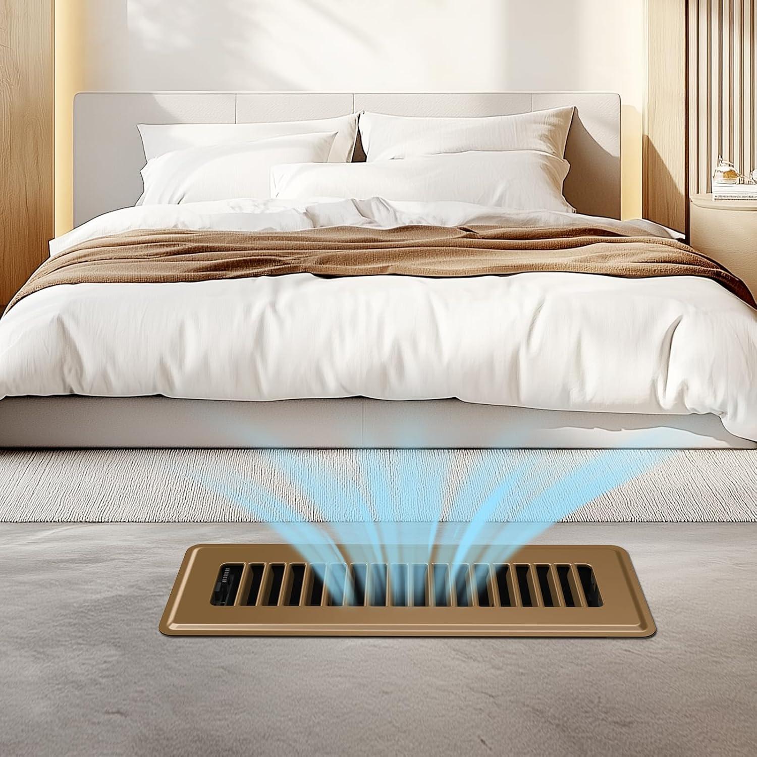 Rejilla de Piso 2x10 BYEWIRE - 2 Paquete Ajustable Marrón