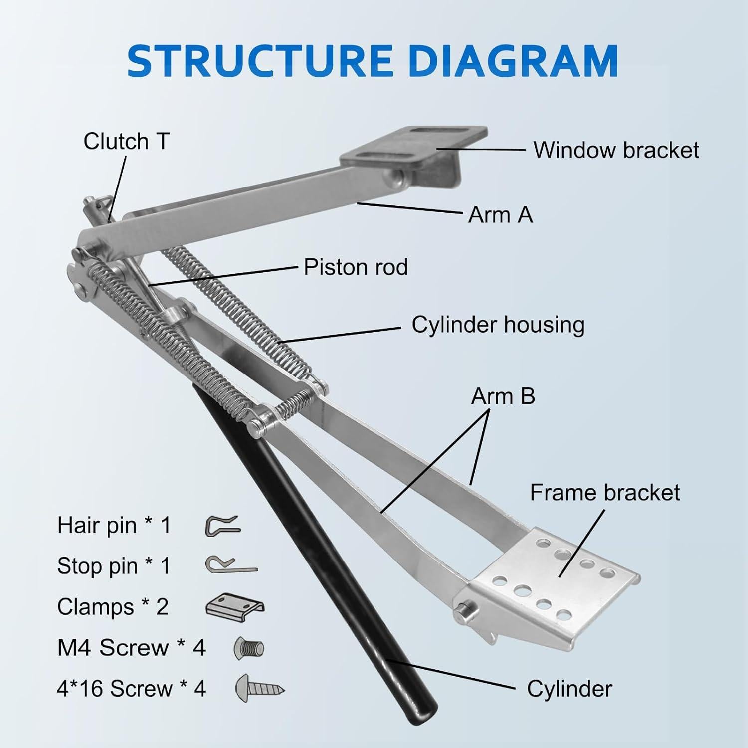 Abridor de Ventana Automático UYGALAXY para Invernadero 0.49kg