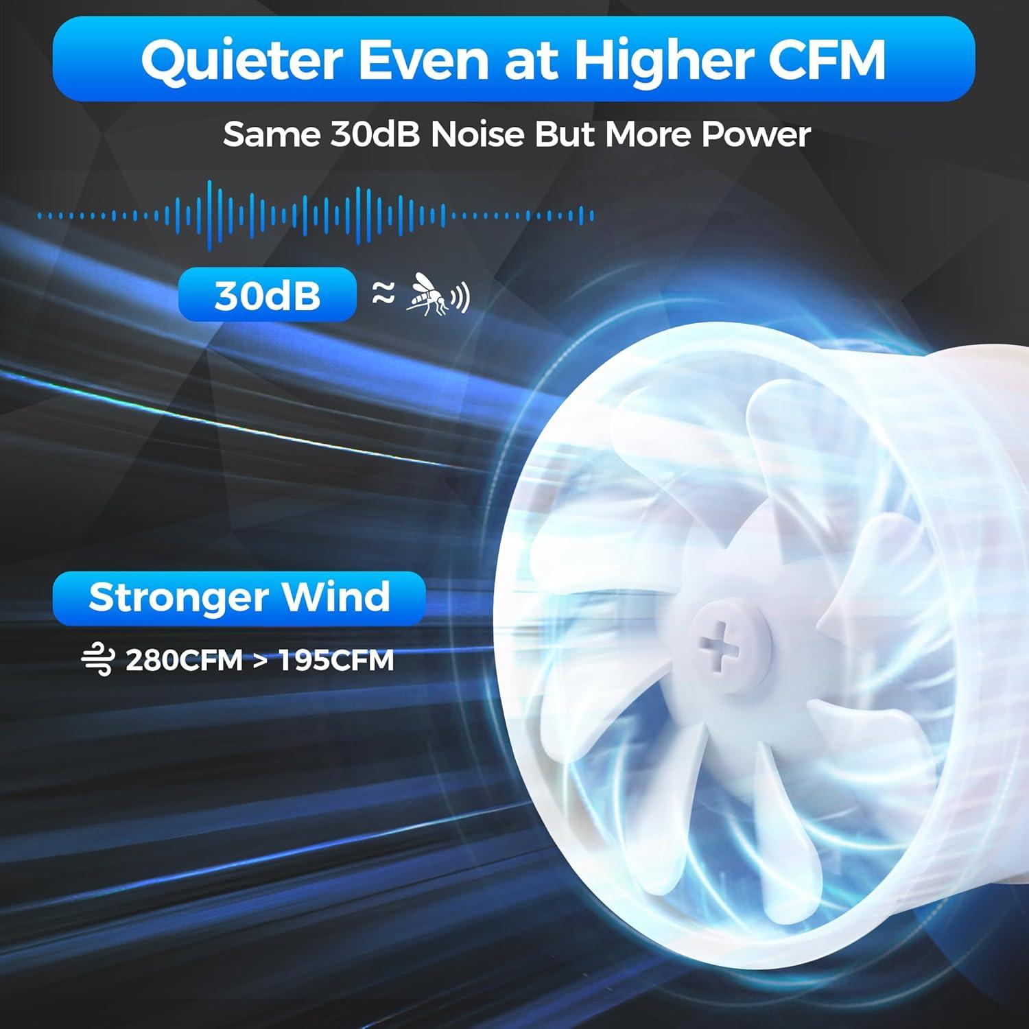 Ventilador de Conducto 4" Voltset VS-VF-4in 280 CFM Silencioso