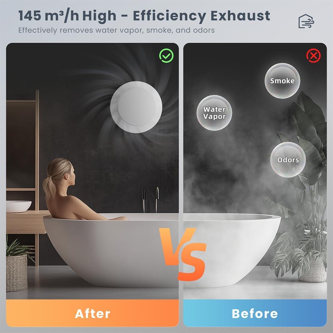 Ventilador Extractor de Baño RUBBUL P102A2 10cm Bajo Ruido