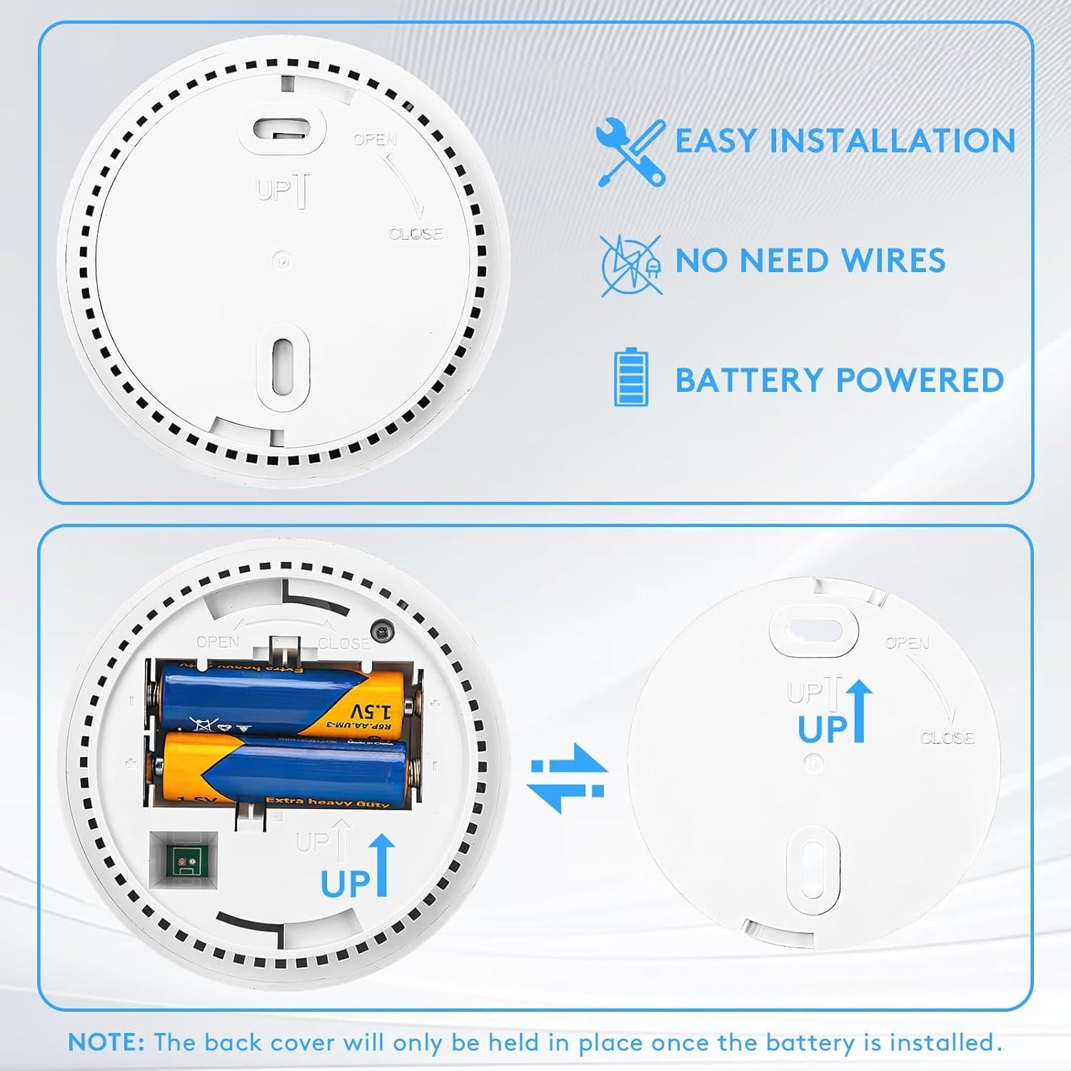Detector de Monóxido de Carbono LEMONTIAL Mini con Pantalla LCD