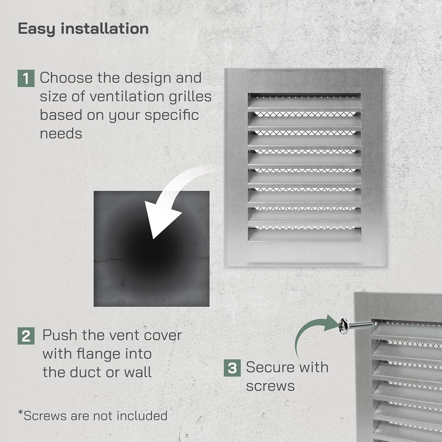 Rejilla de Ventilación 21 x 26 cm Vent Systems Galvanizada