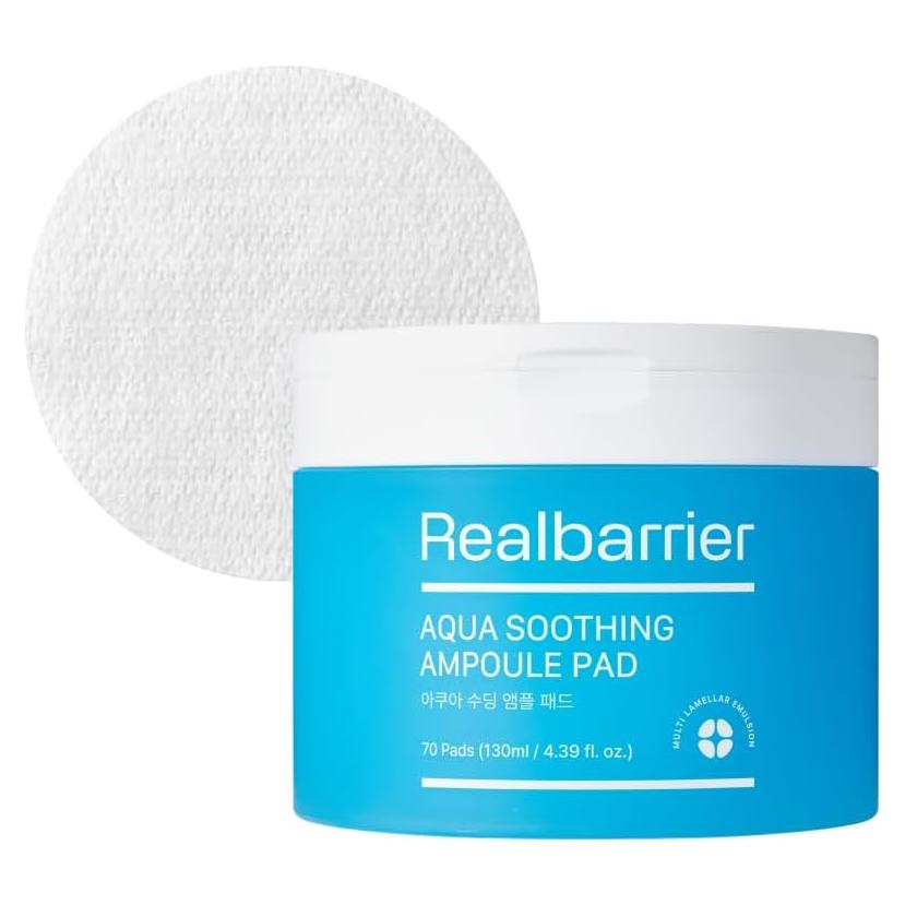 Real Barrier Aqua Soothing Ampoule Pad 70 Pads Hidratante Facial
