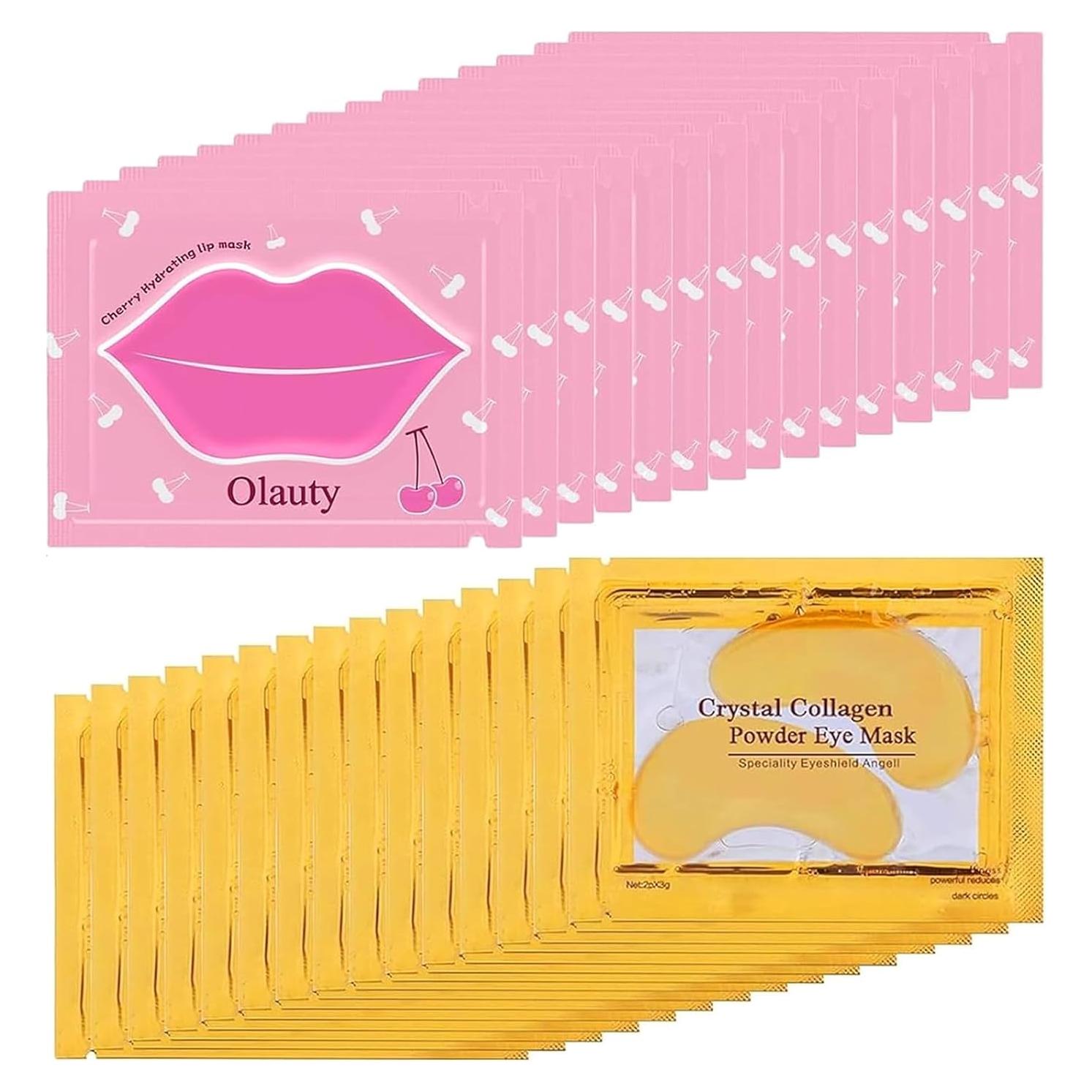 30 Pares de Mascarillas Hidratantes Labios y Ojos Minfei