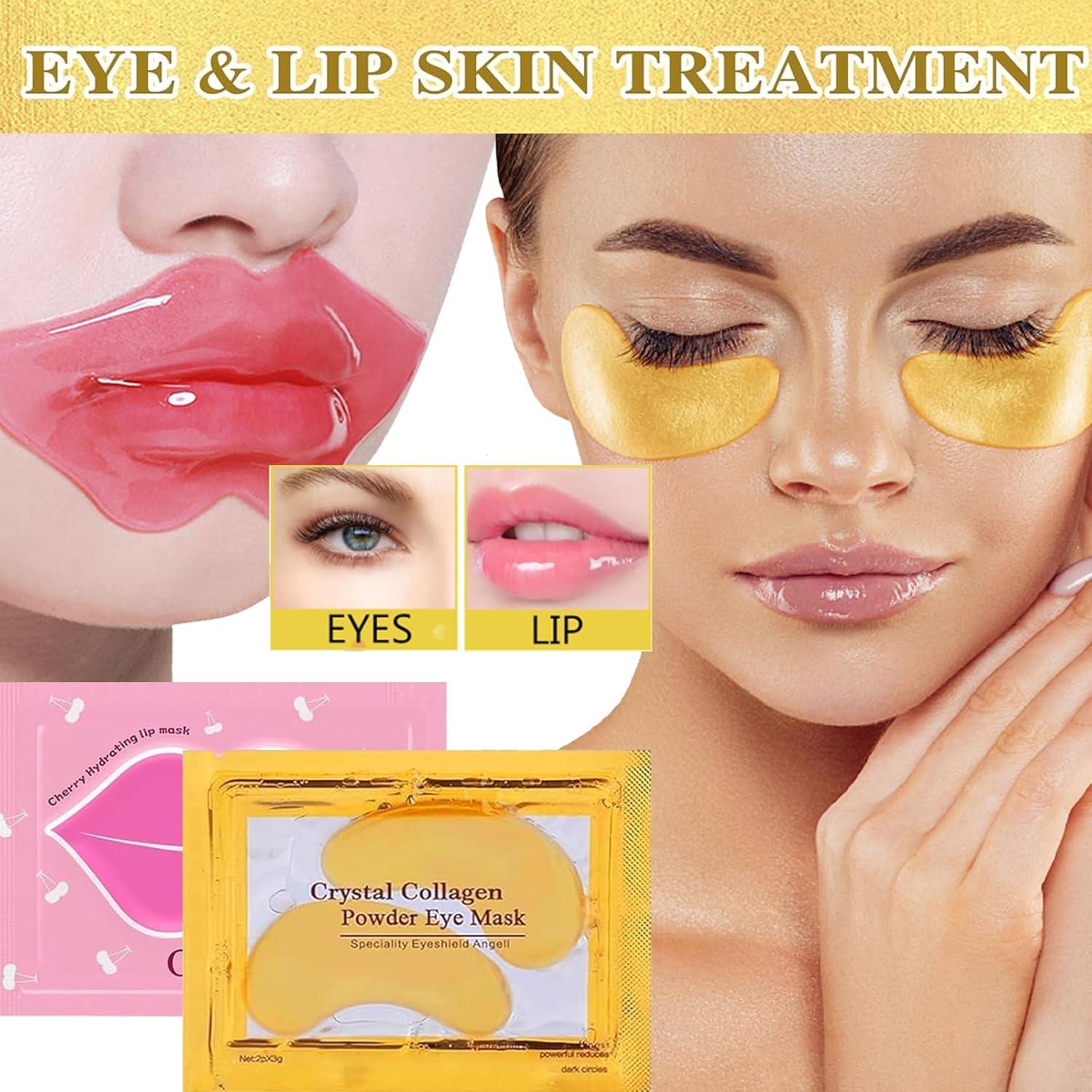 30 Pares de Mascarillas Hidratantes Labios y Ojos Minfei