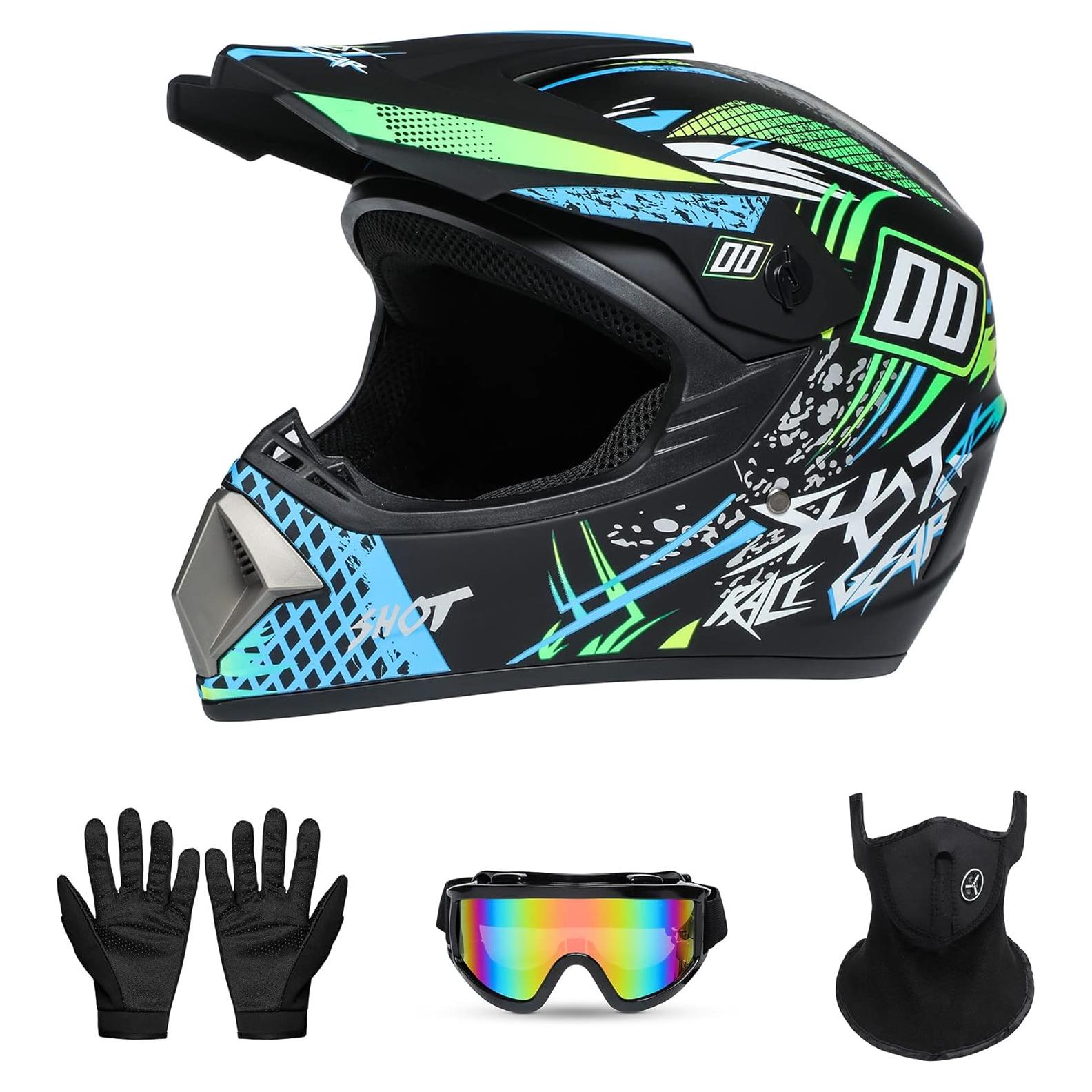 Casco de Motocross PZ PEZE Garra Negra Unisex Joven