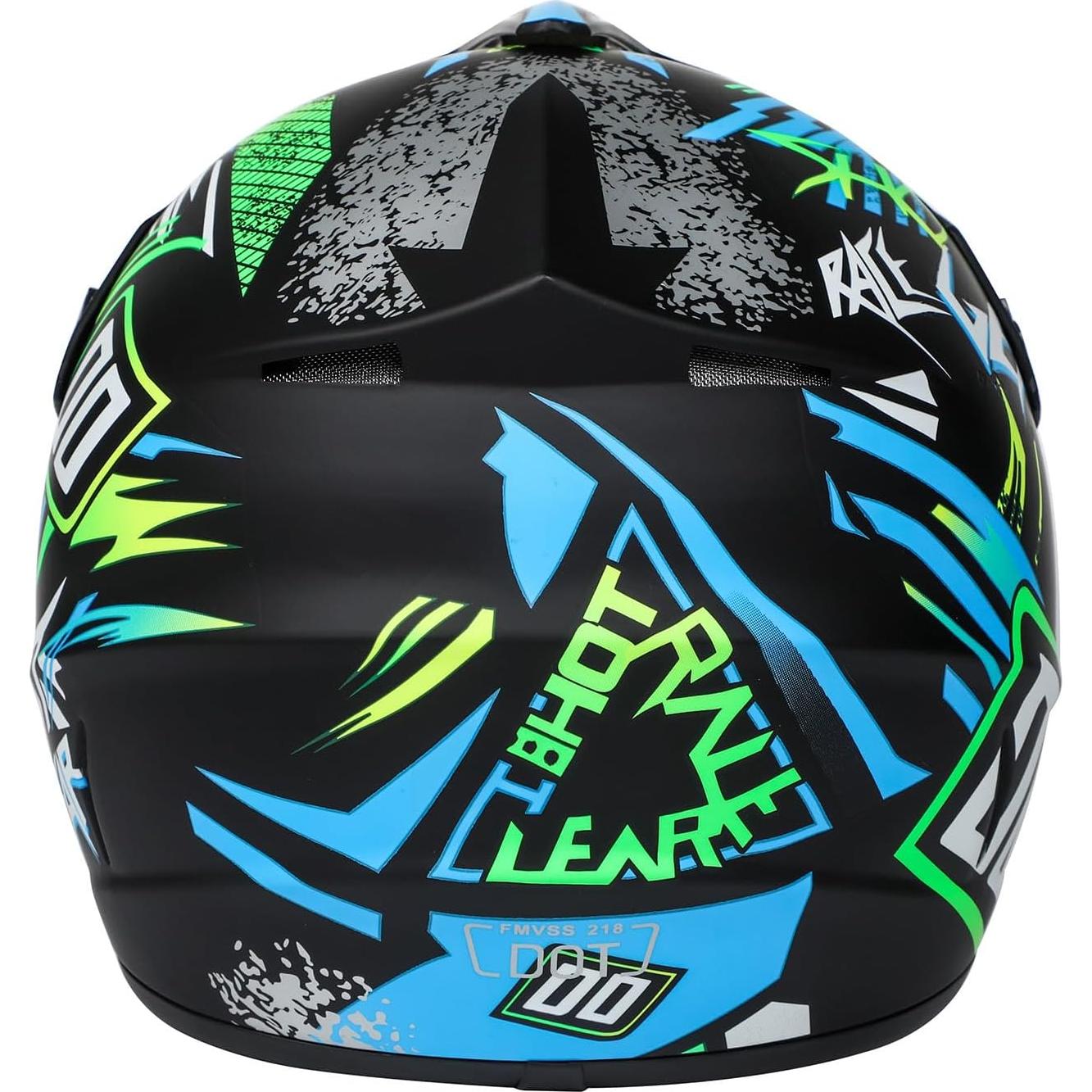 Casco de Motocross PZ PEZE Garra Negra Unisex Joven
