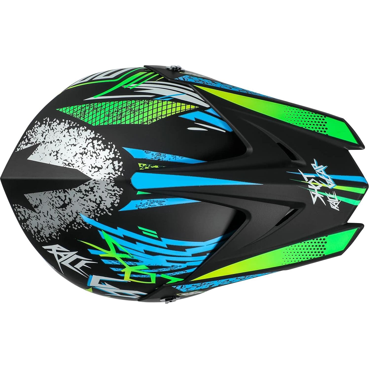 Casco de Motocross PZ PEZE Garra Negra Unisex Joven