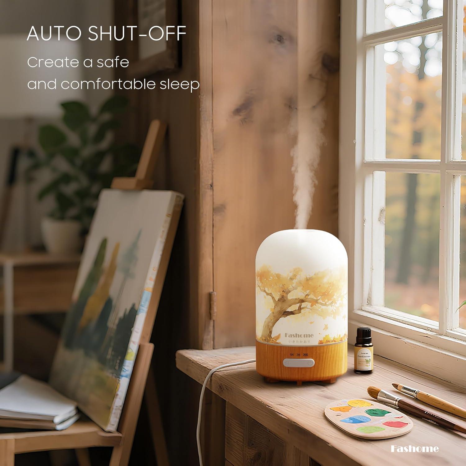 Difusor de Aromaterapia Fashome 100ML Otoño-Incienso 6 en 1