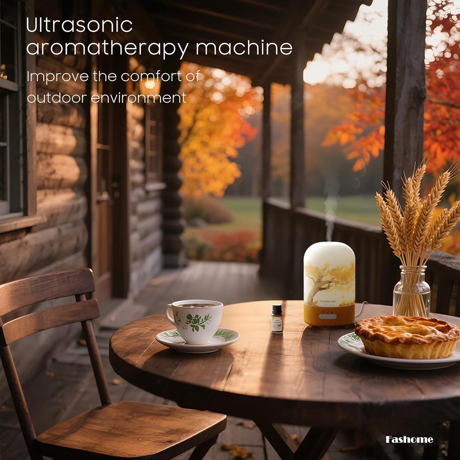 Difusor de Aromaterapia Fashome 100ML Otoño-Incienso 6 en 1