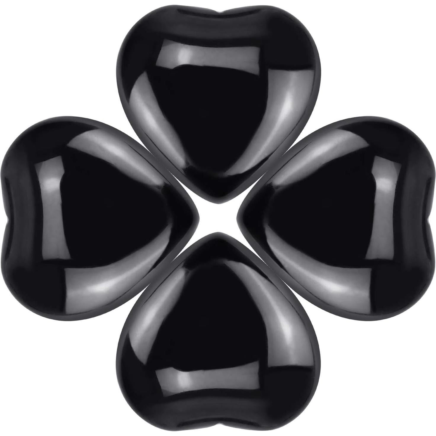 15 Piedras de Cristal Sanador Obsidiana Negra Corazón Marrywindix