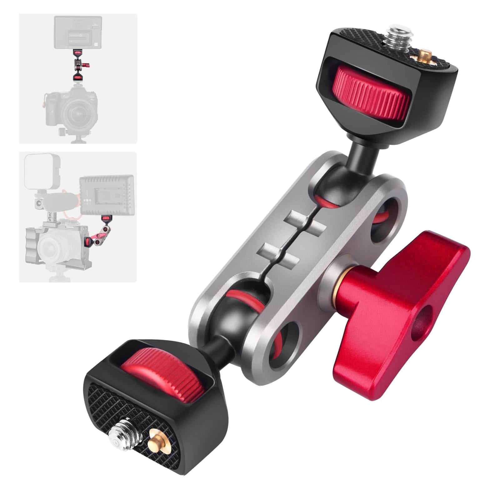 Brazo Mágico Doble Cabeza Esférica CAME-TV 64005 Aluminio