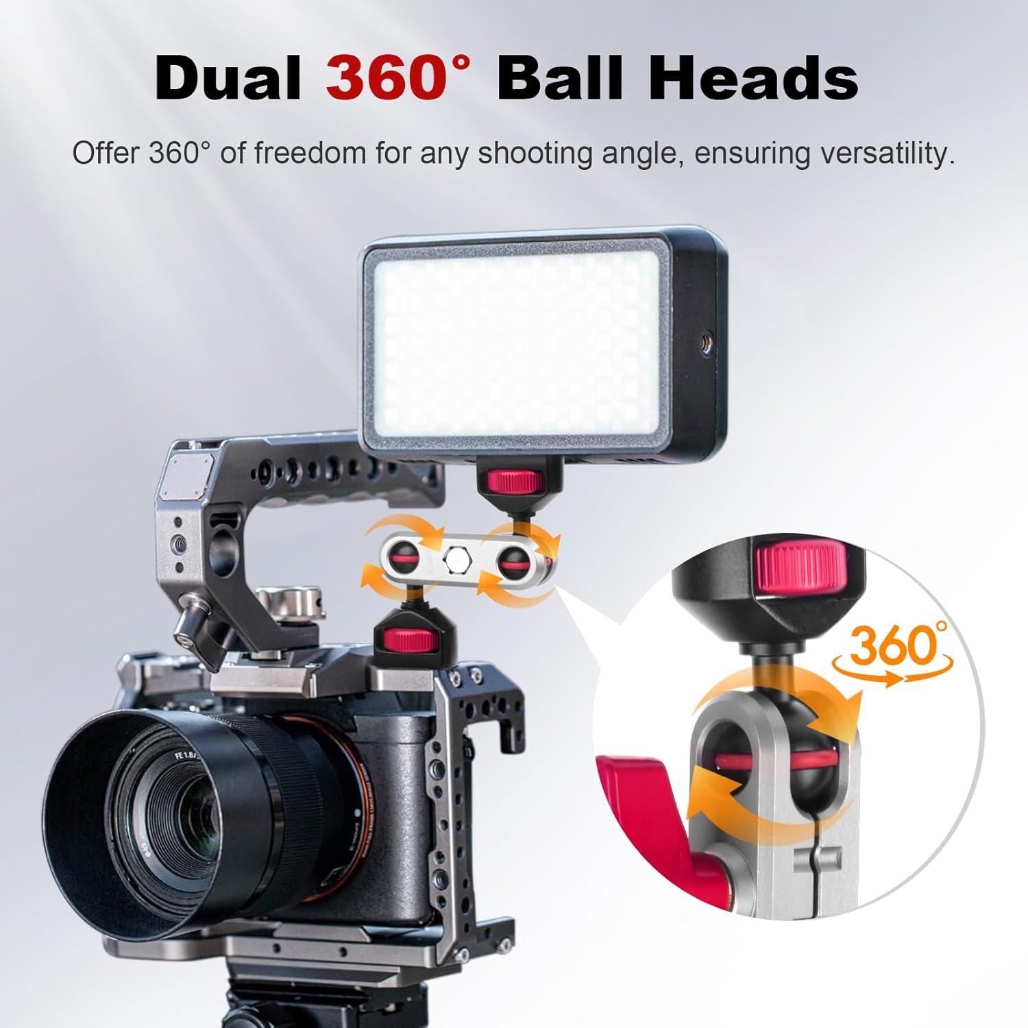 Brazo Mágico Doble Cabeza Esférica CAME-TV 64005 Aluminio