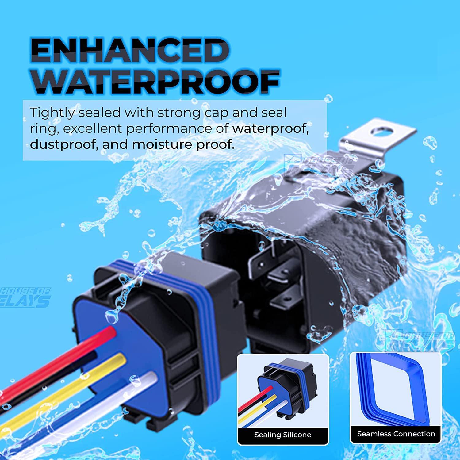 Juego de 2 Relés Automotrices Impermeables 12V DC Gebildet