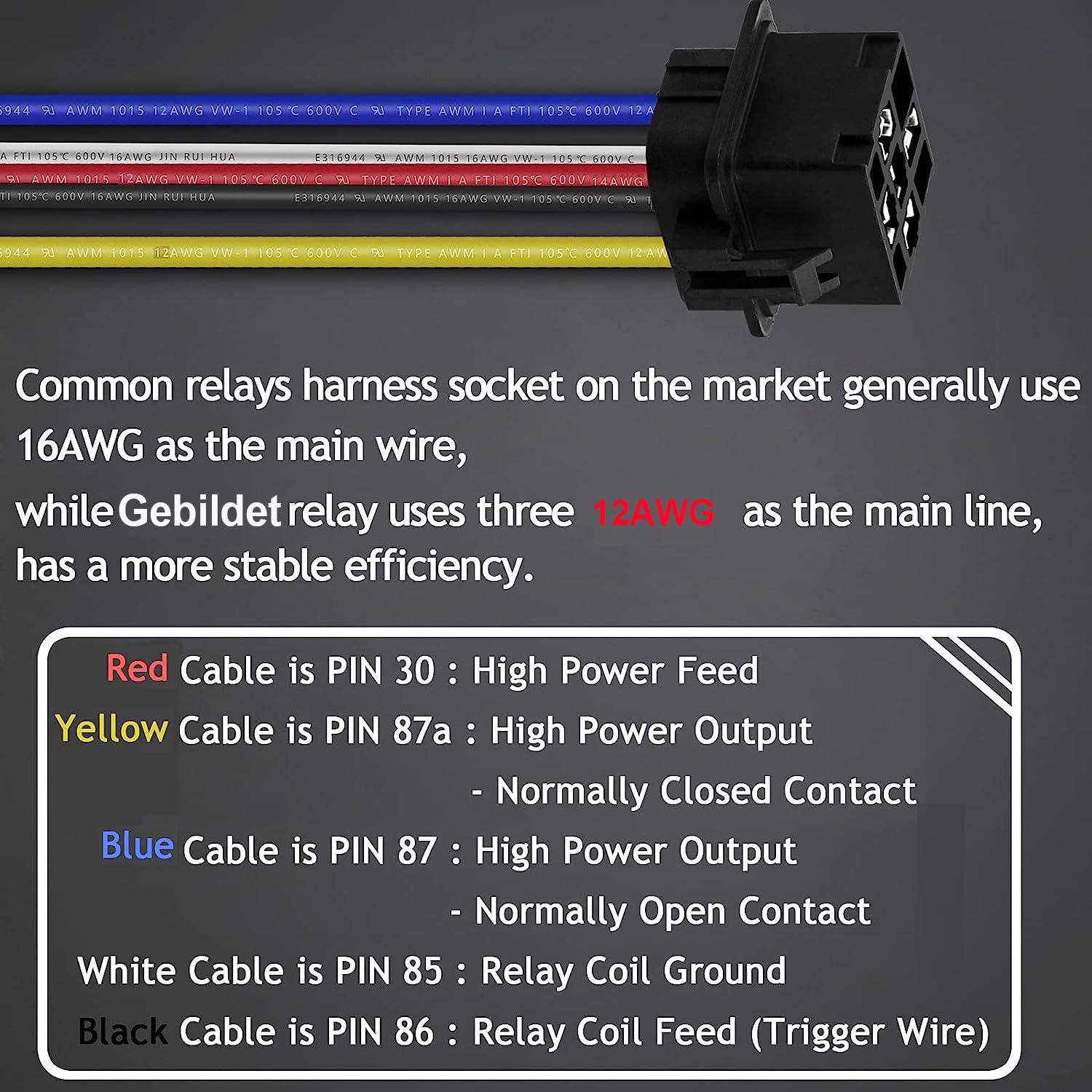 Juego de 2 Relés Automotrices Impermeables 12V DC Gebildet